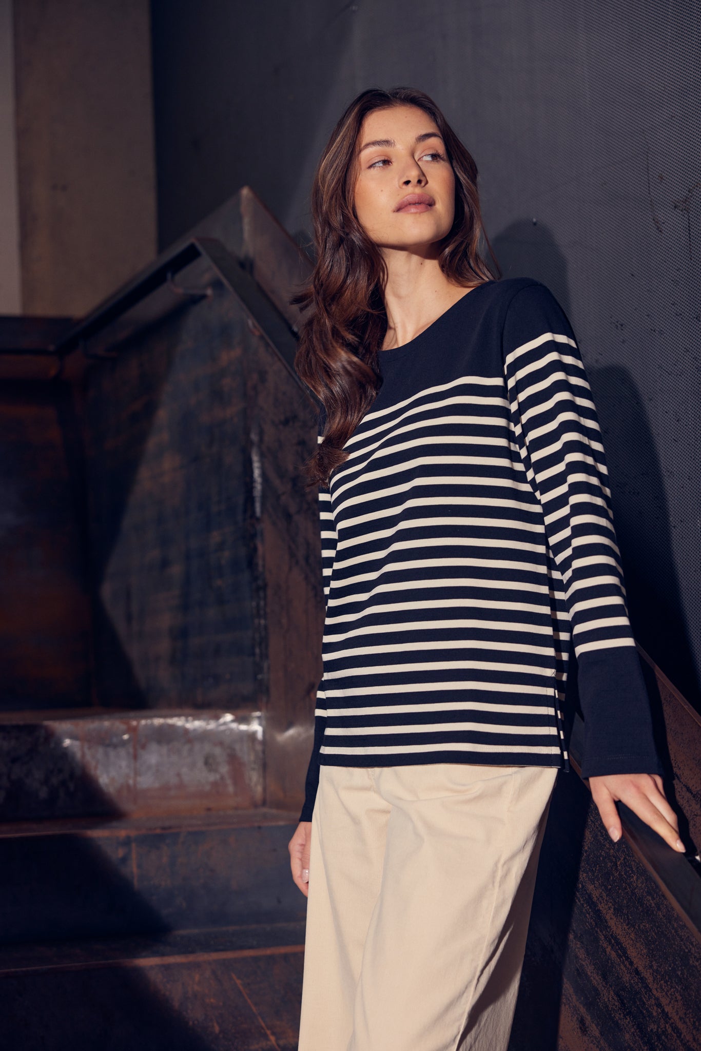 Gabrielle Breton Shirt LS - Black Birch Stripe (PRE)