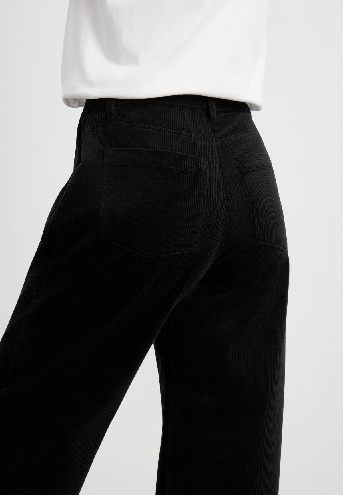 LAURIE Charm Loose Corduroy - Medium Length Loose 99000 Black