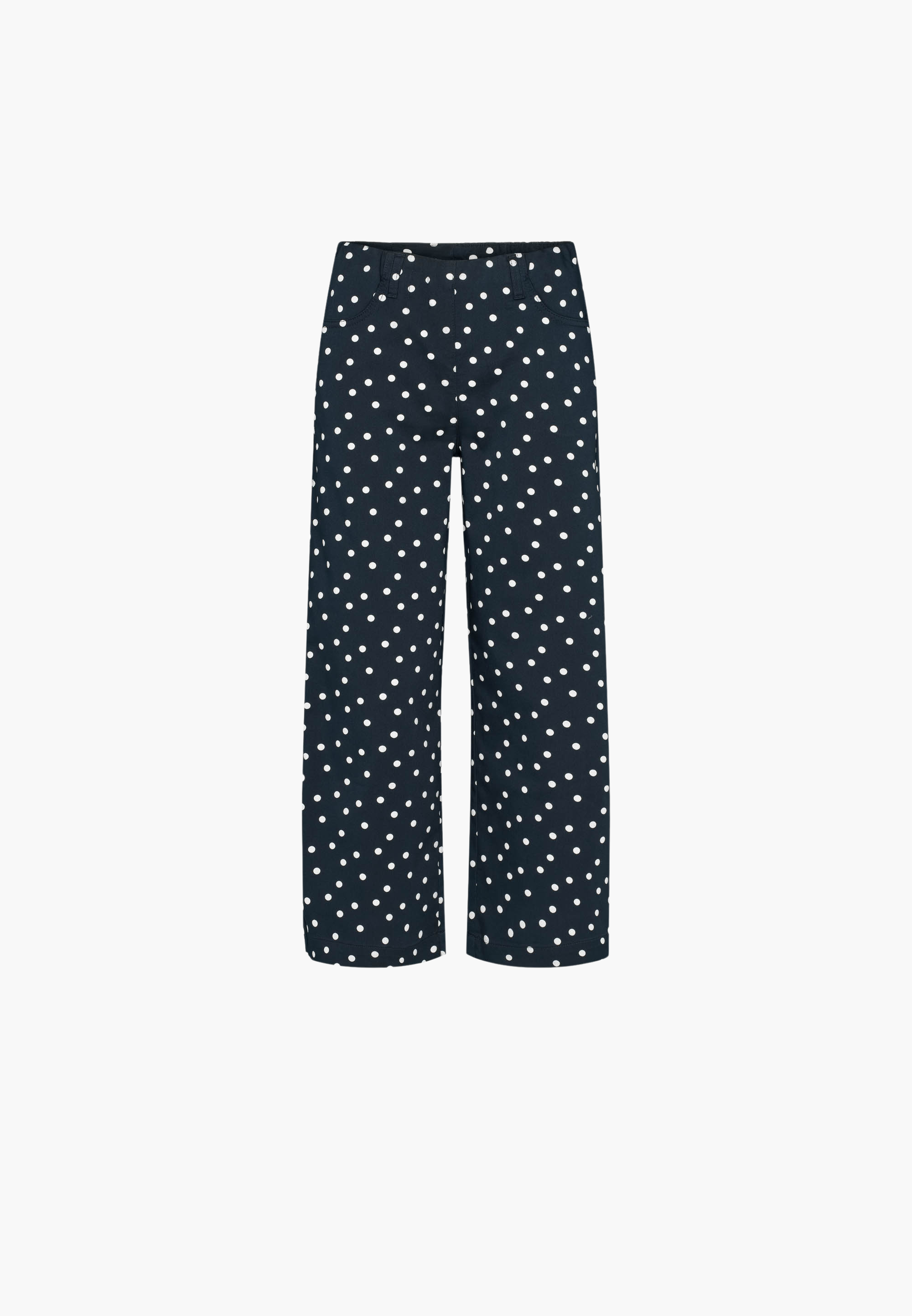 LAURIE Donna Loose - Cropped Loose 49010 Navy white dot
