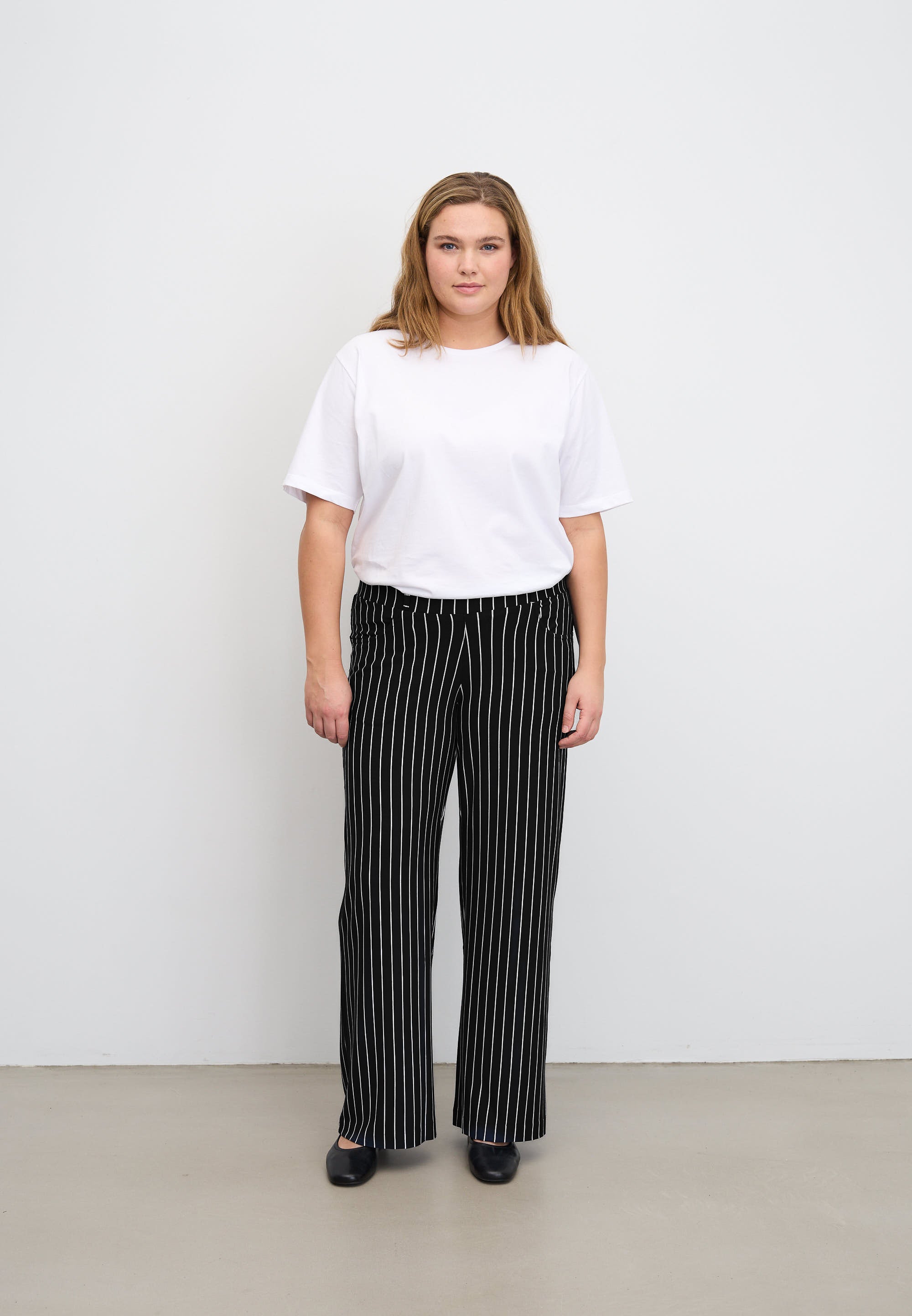 LAURIE Donna Loose Jersey - Short Length Loose 99222 Black Stripe