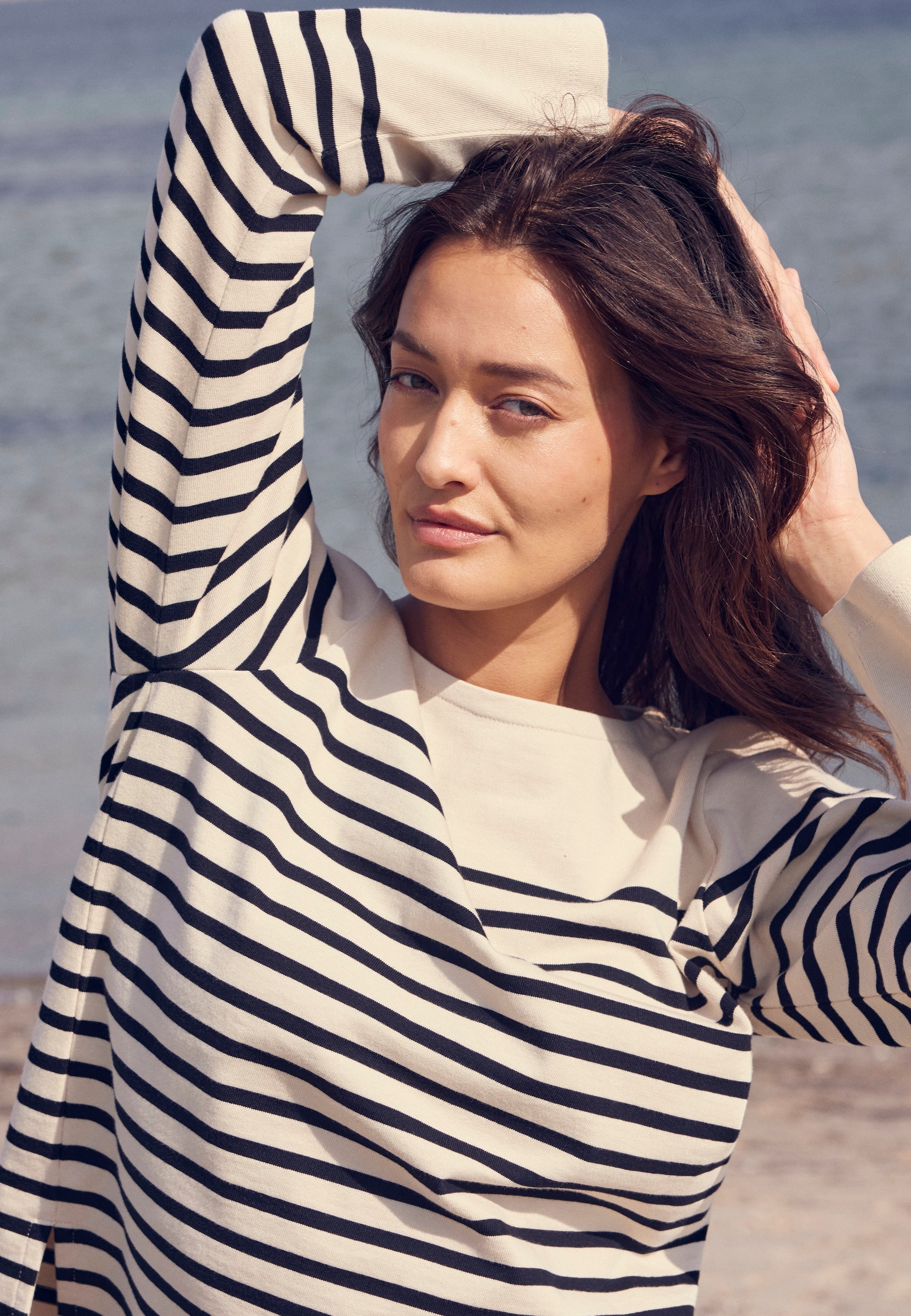 LAURIE Gabrielle Breton Shirt LS Sweatshirts 99013 Black Birch Stripe