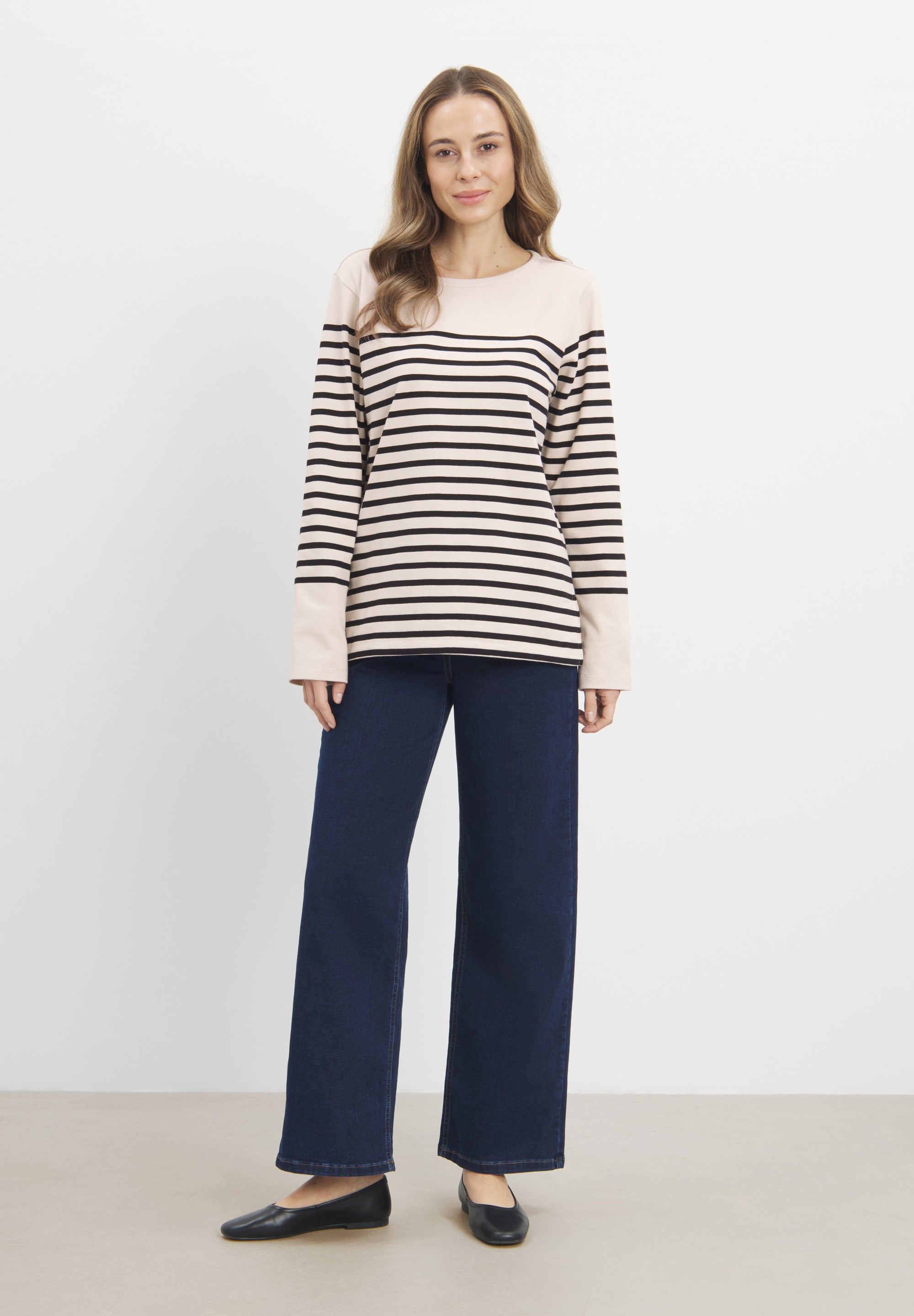 LAURIE Gabrielle Breton Shirt LS Sweatshirts 99013 Black Birch Stripe