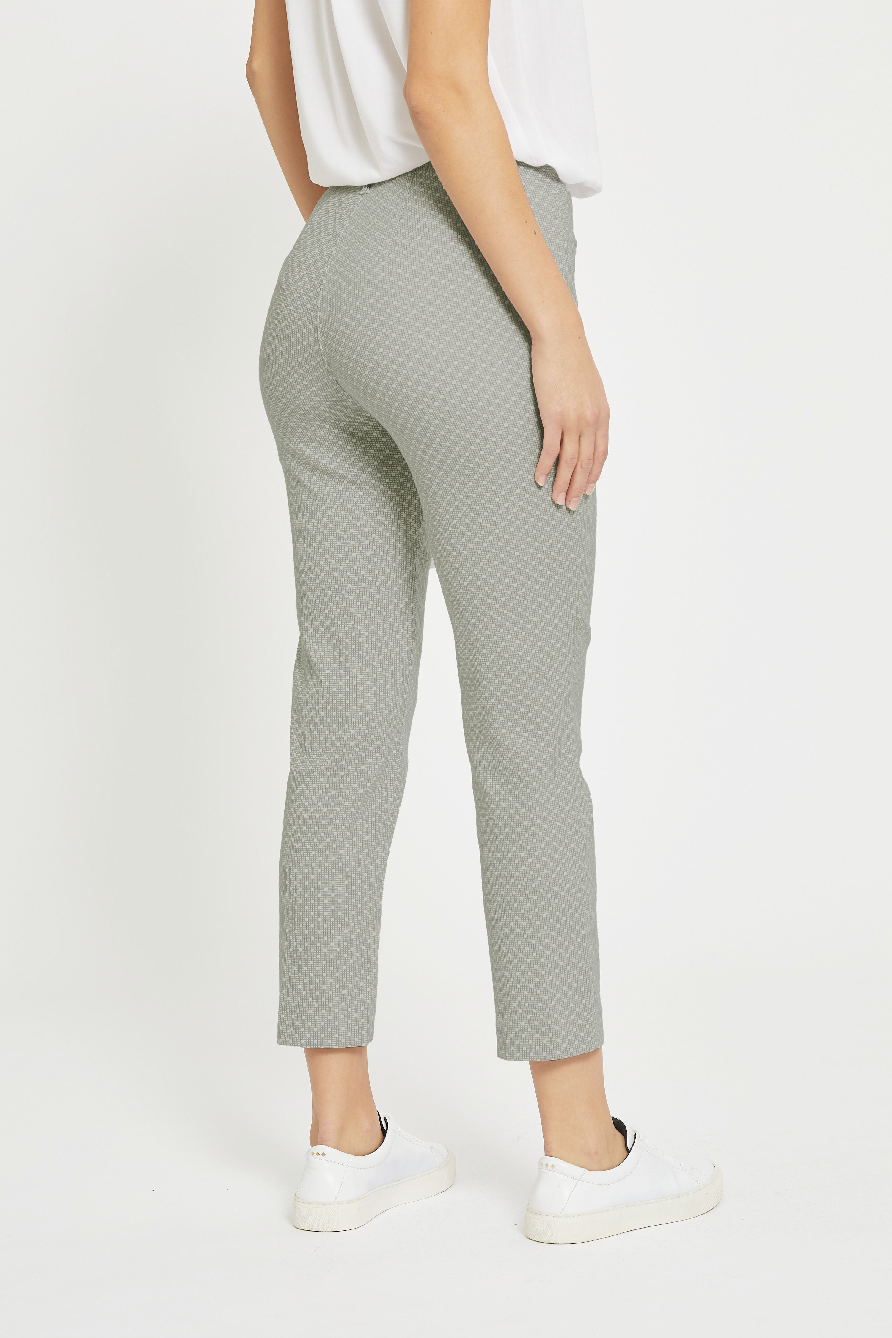 LAURIE Grace - Crop Slim 55716 Khaki Jacquard