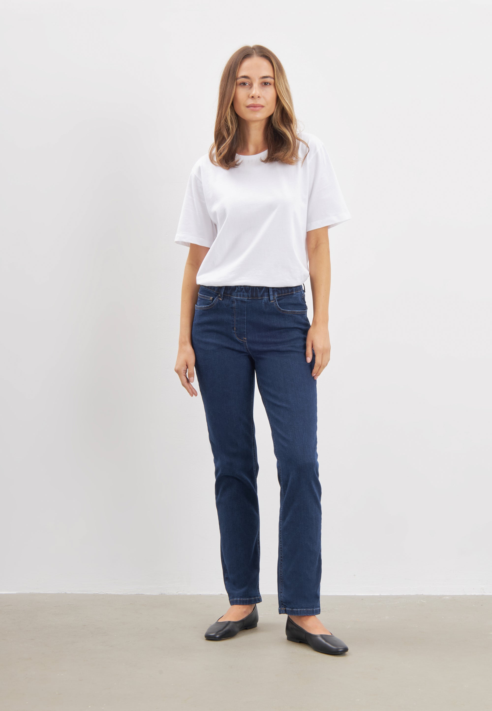 Mid Blue Regular Fit Denim Trousers
