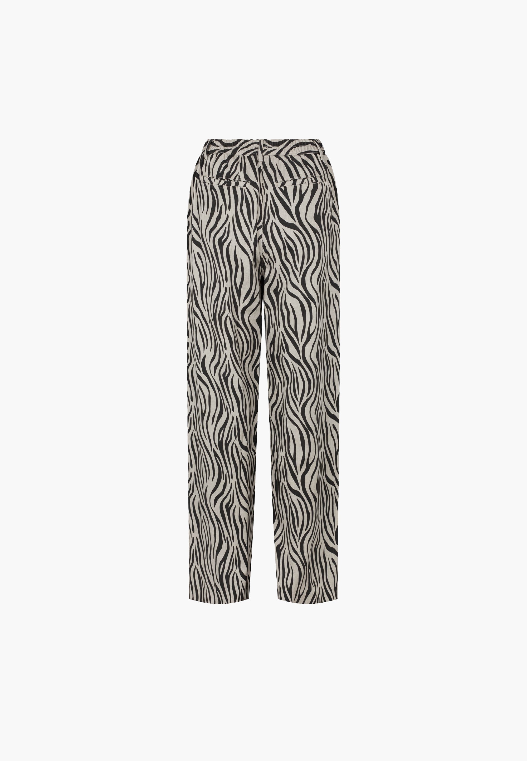 LAURIE  Hilde Loose - Medium Length Trousers LOOSE 25010 Grey Sand Print
