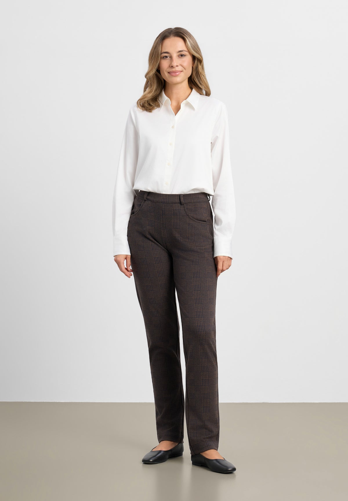 LAURIE Kelly Regular - Medium Length Regular 88049 Brown Navy check