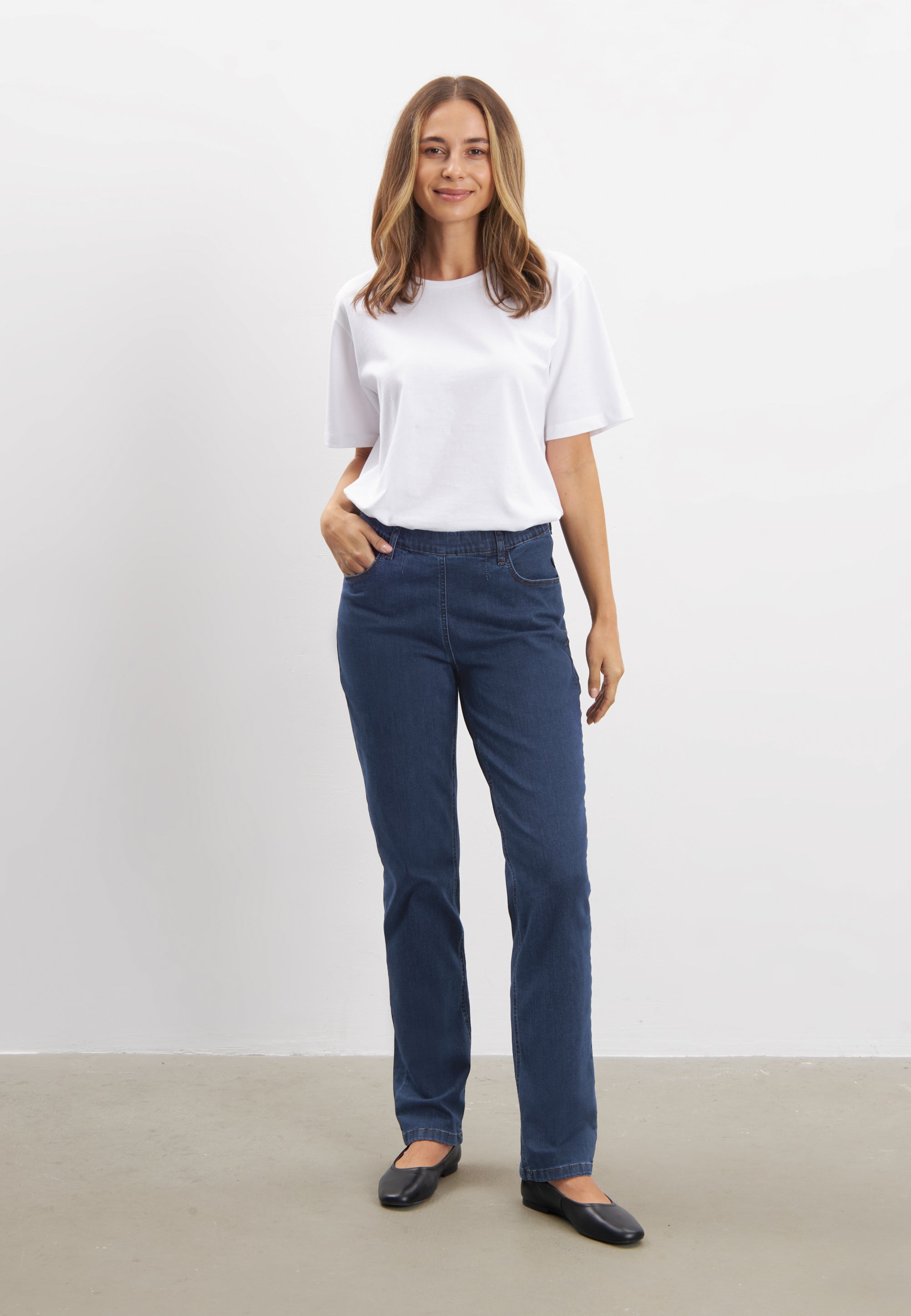 LAURIE Kelly Regular - Medium Length Regular 40513 Dark Blue Denim