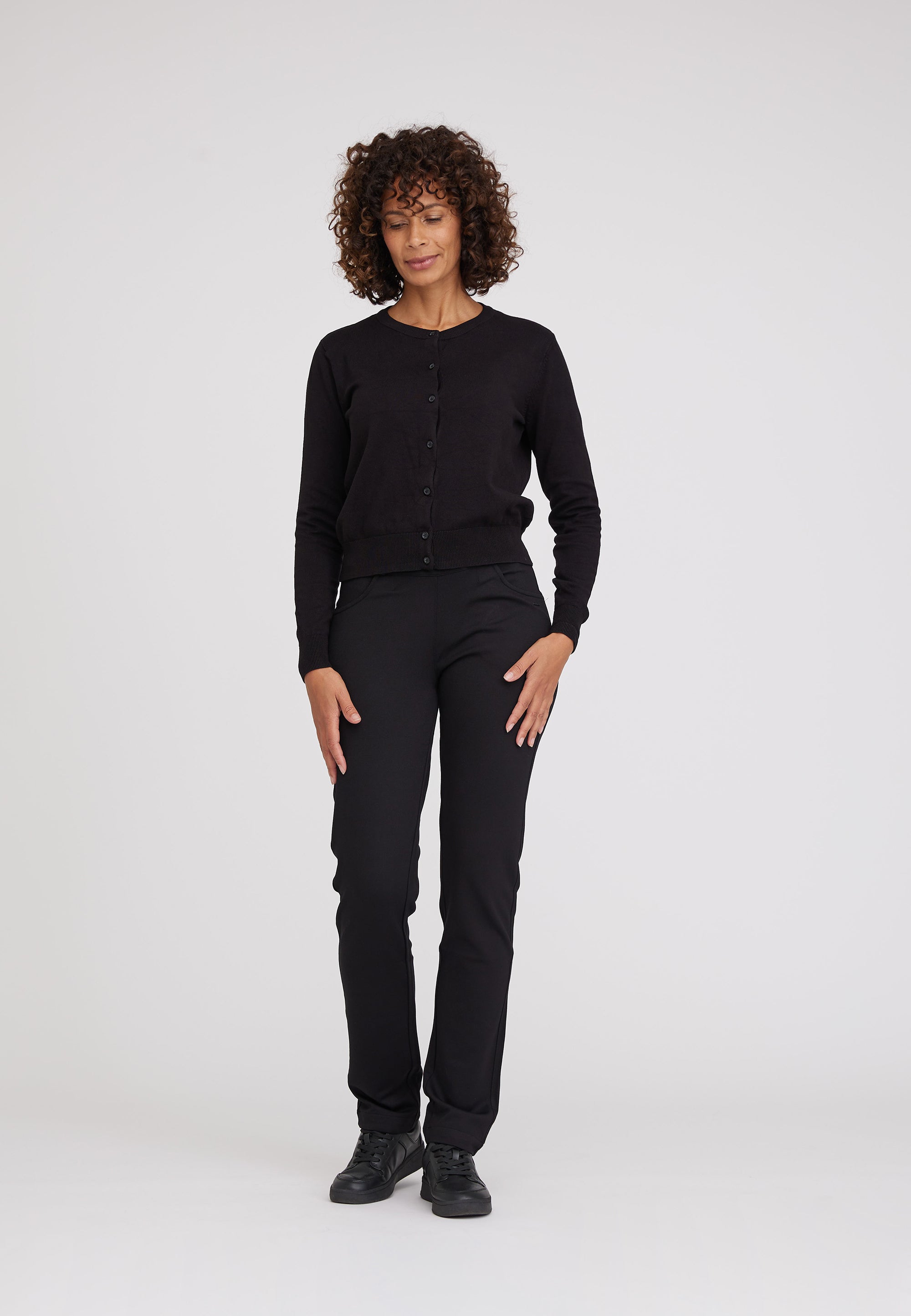 LAURIE Kelly Regular Jersey - Medium Length Regular 99143 Black brushed
