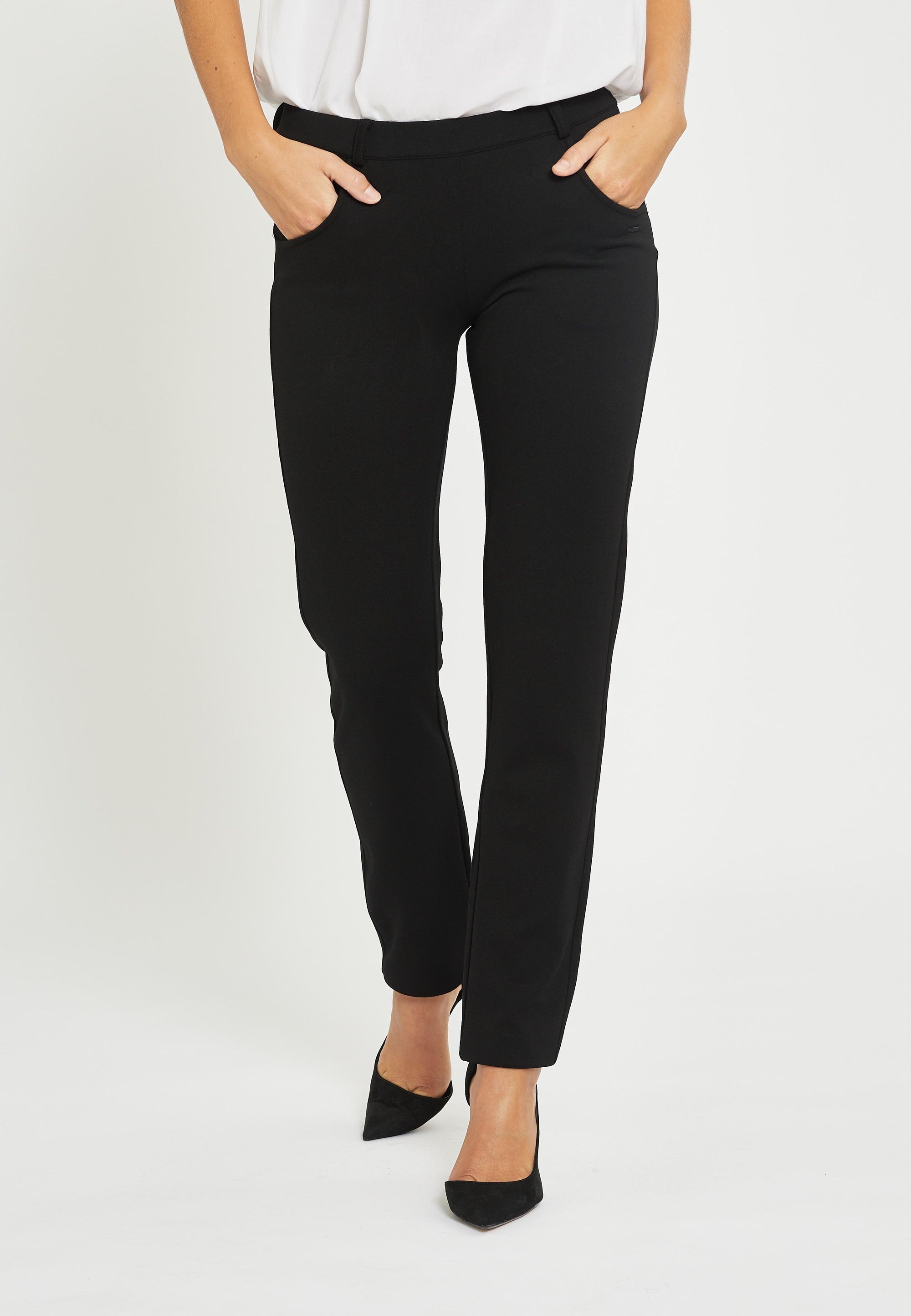 LAURIE Kelly Regular Jersey - Medium Length Trousers REGULAR 99147 Black