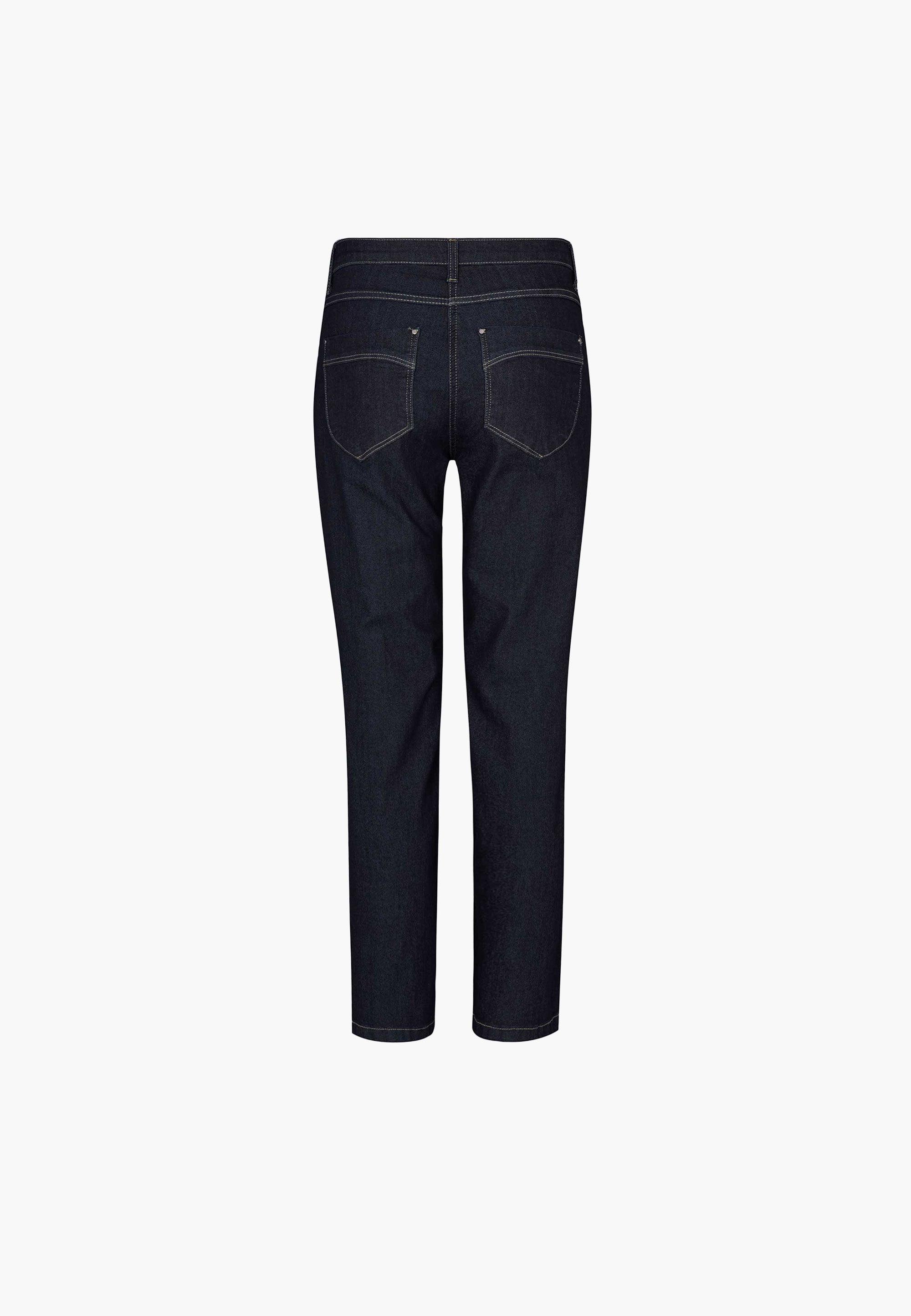 LAURIE Laura Slim - Medium Length Trousers SLIM 49499 Washed Dark Blue Denim