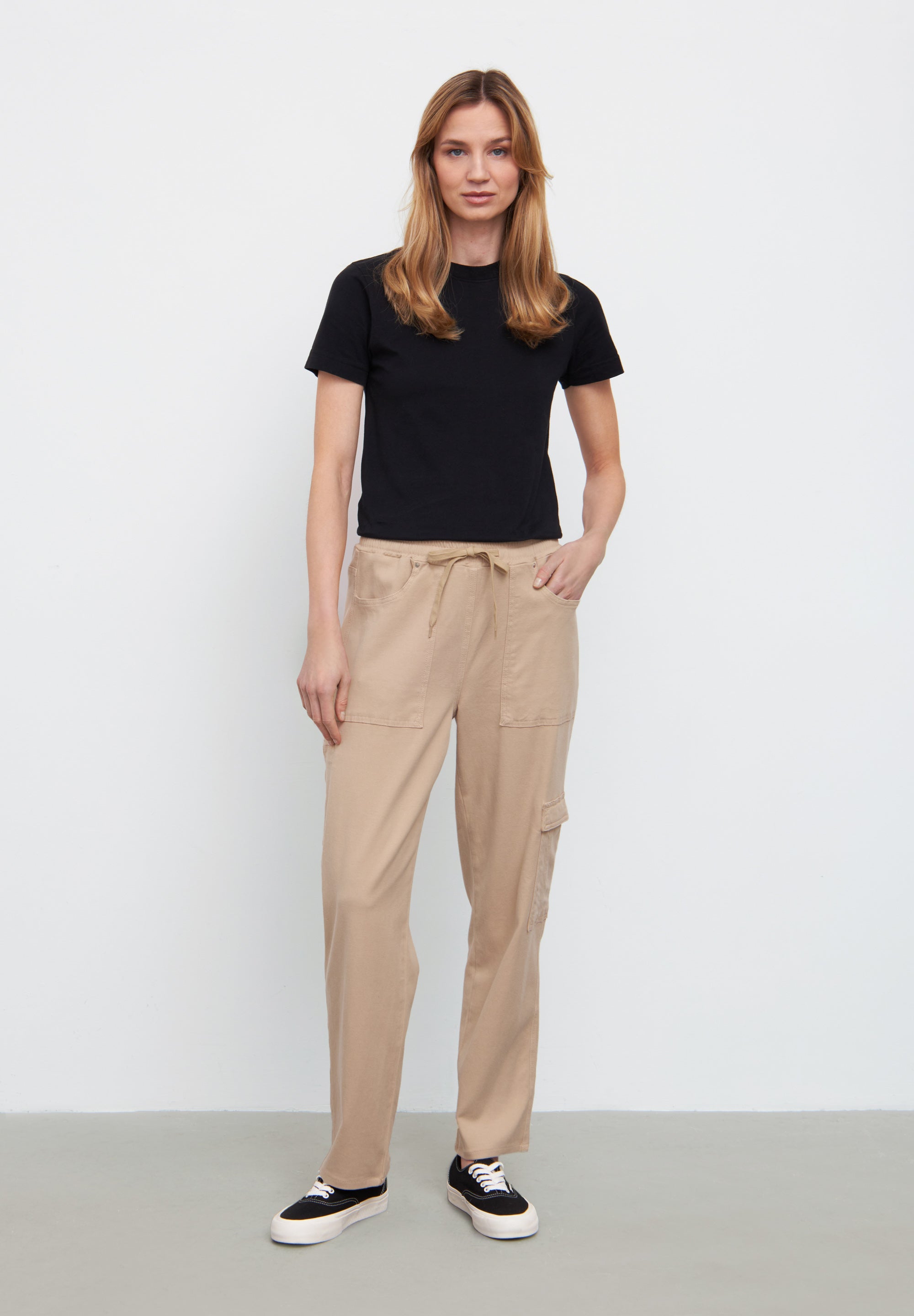 LAURIE Ofelia Cargo Relaxed - Medium Length Relaxed 26000 Safari