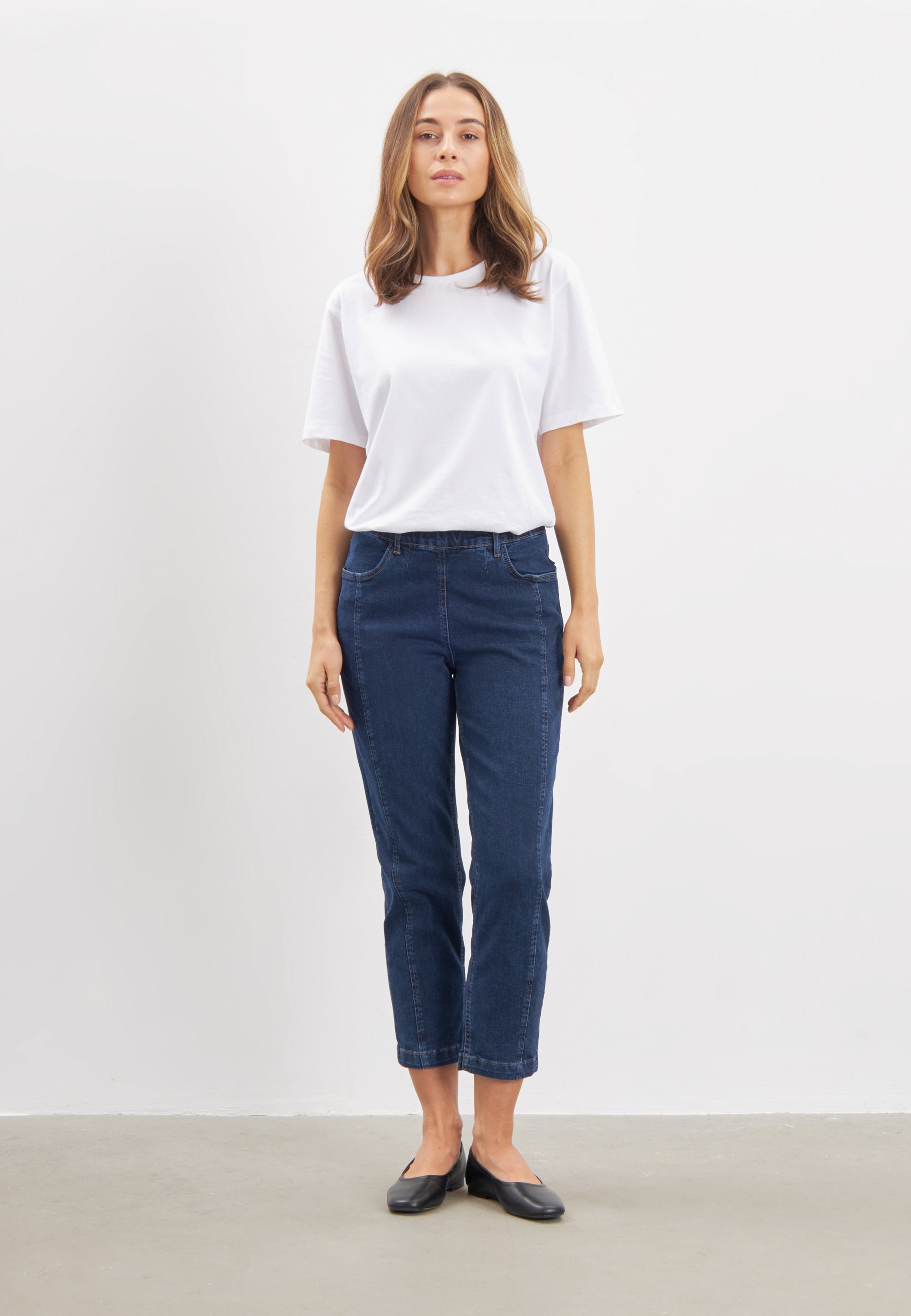 LAURIE Piper Pure Regular Crop Regular 40513 Dark Blue Denim