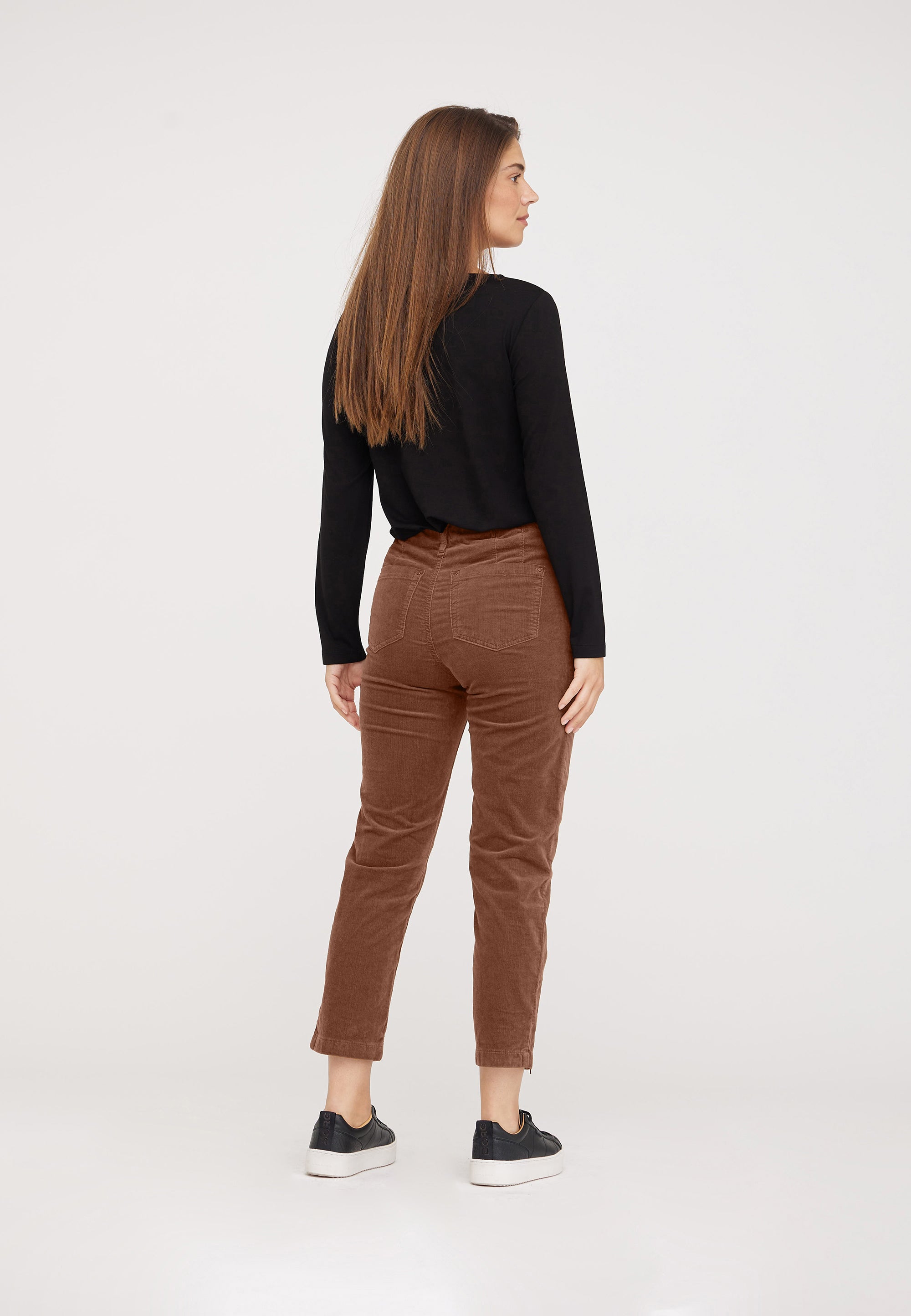 LAURIE Piper Regular corduroy Crop Regular 84100 Chocolate Chip