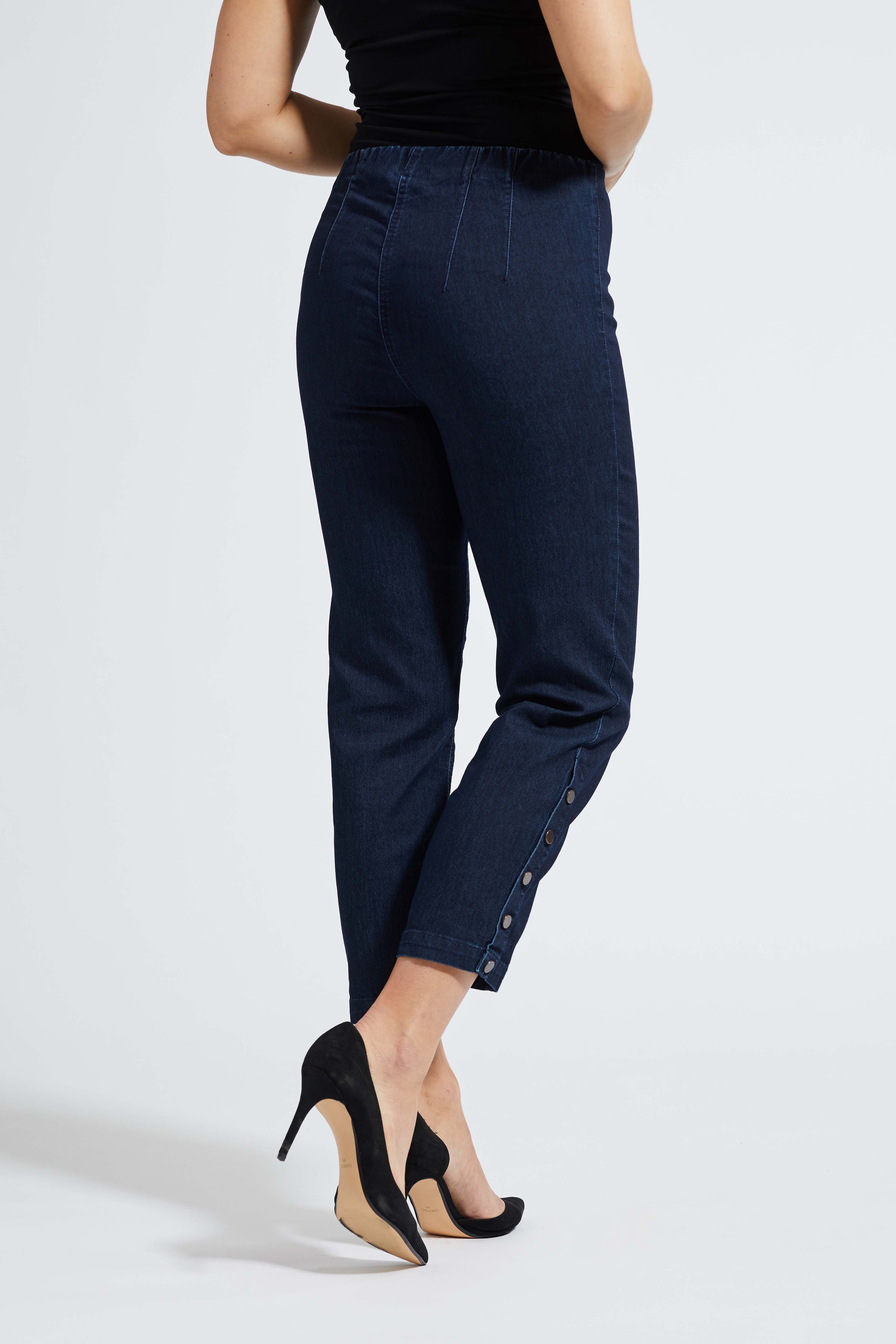 LAURIE Polly Regular Crop Regular 40518 Dark Blue Denim
