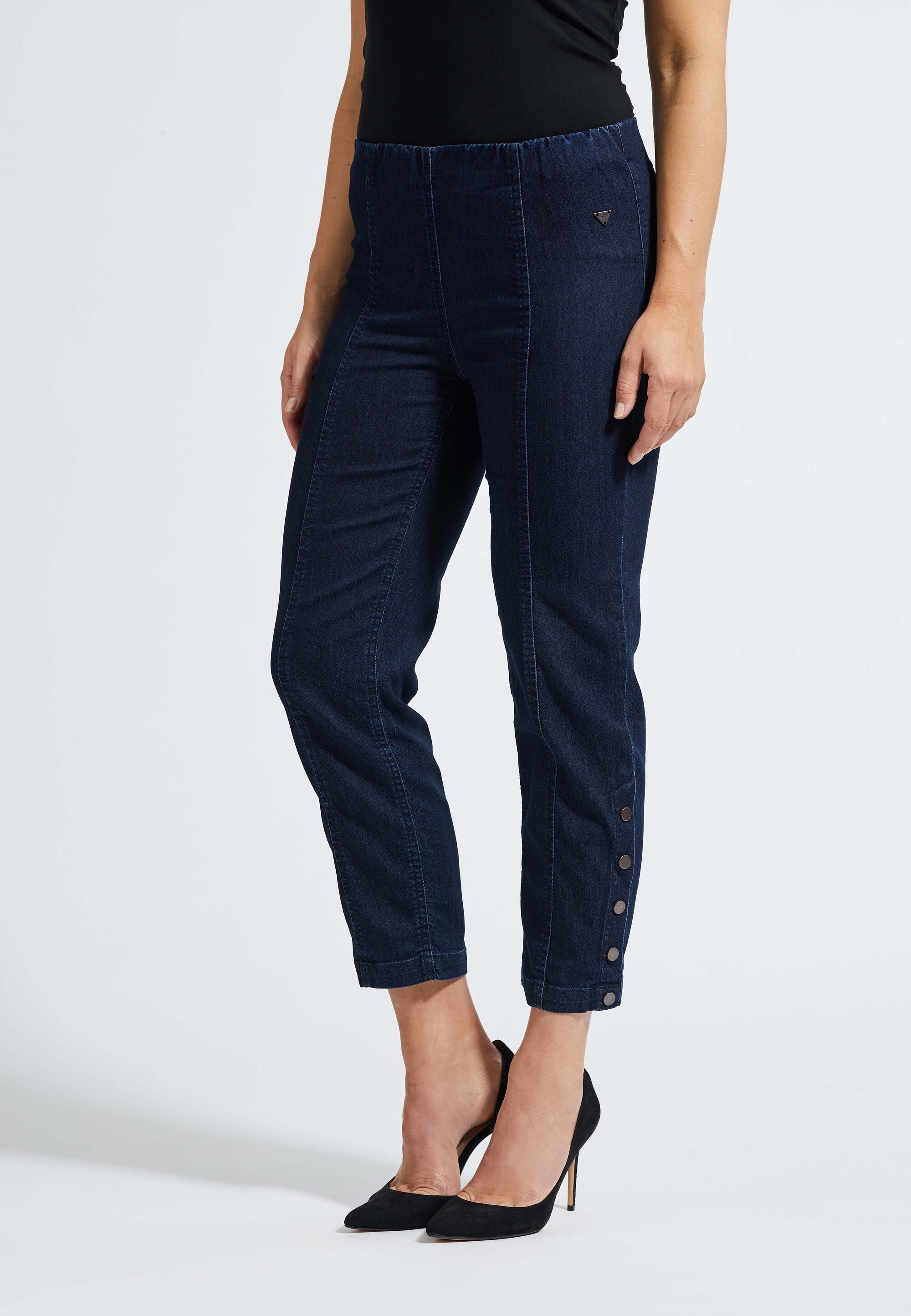 LAURIE Polly Regular Crop Regular 40518 Dark Blue Denim