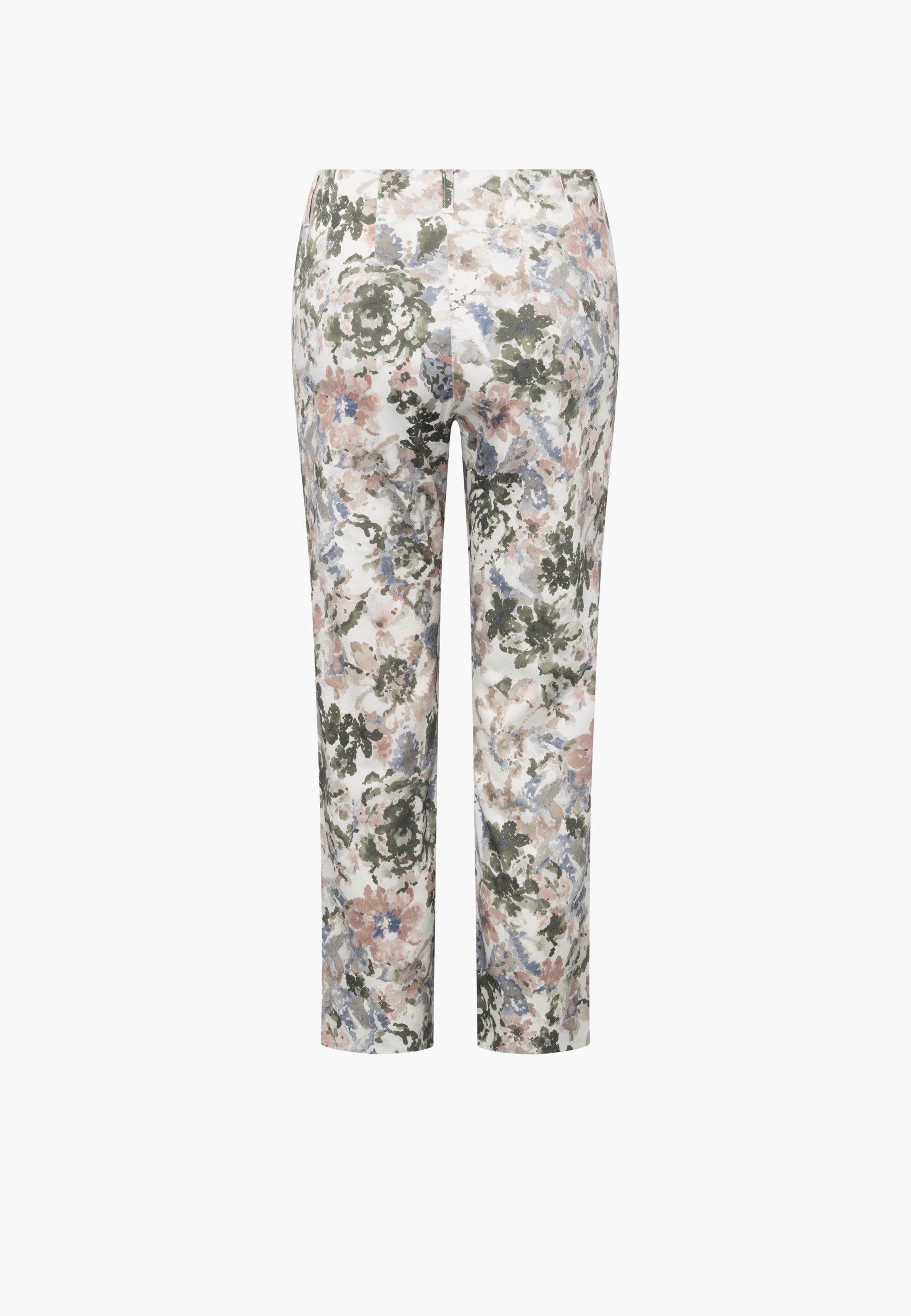 LAURIE Taylor Regular Cropped Regular 55140 Khaki watercolour print