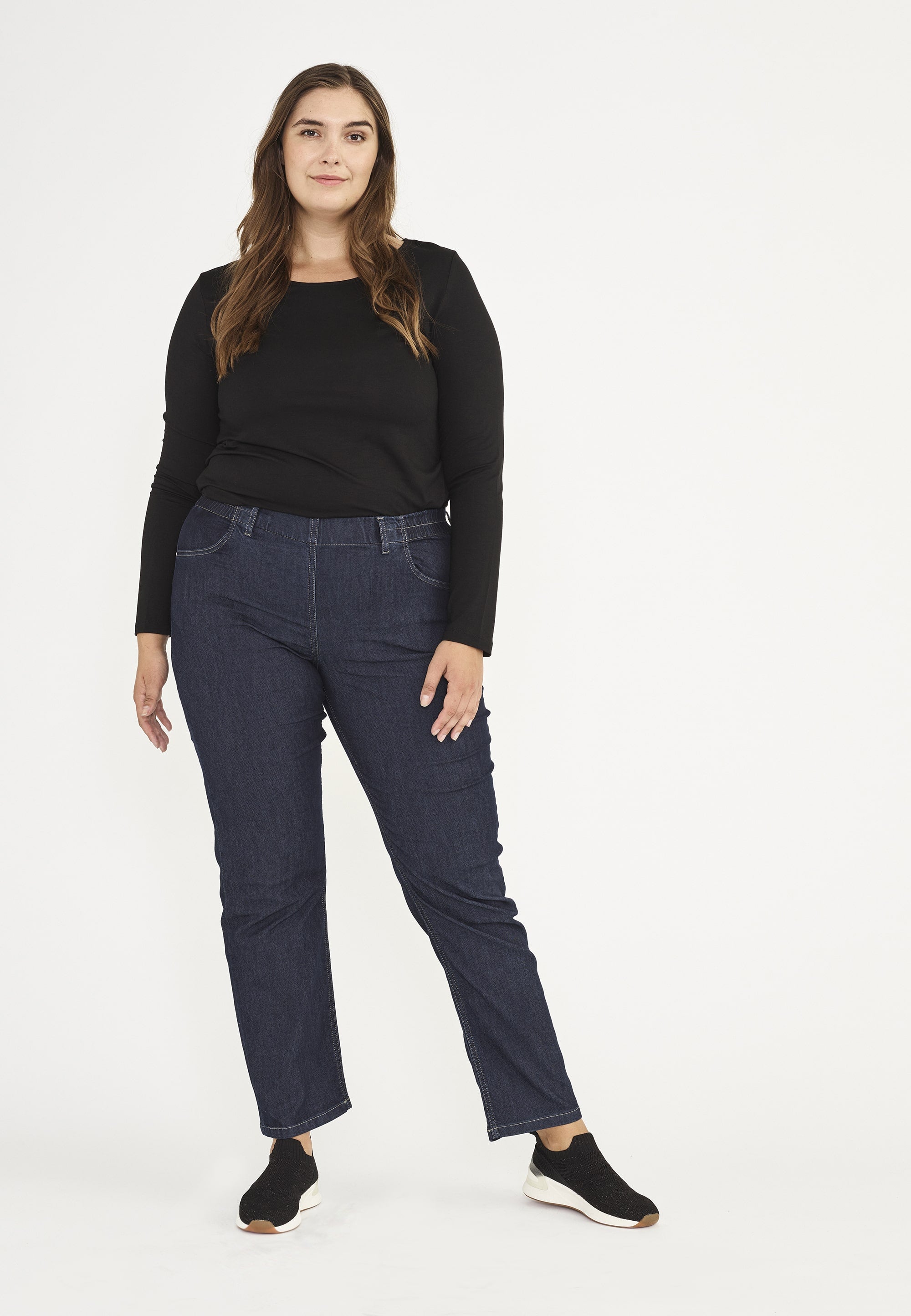 LAURIE Violet Relaxed - Medium Length Relaxed 49501 Dark Blue Denim