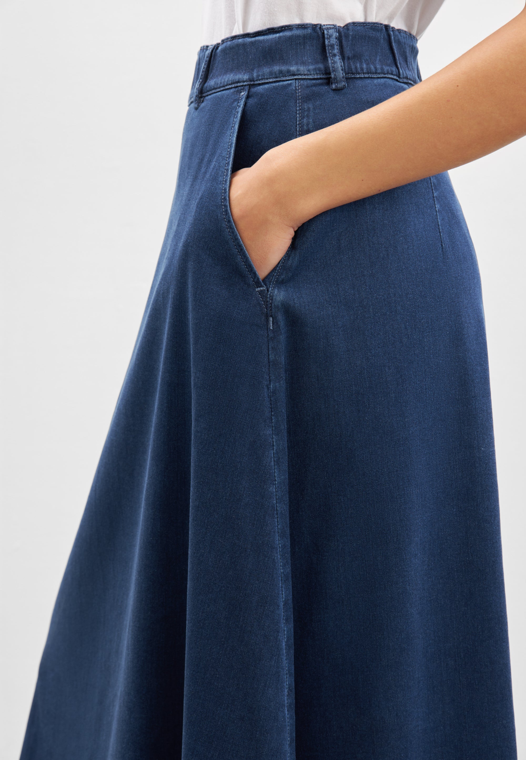 LAURIE  Asta Skirt - 80 cm Skirts 44506 Medium Blue Denim