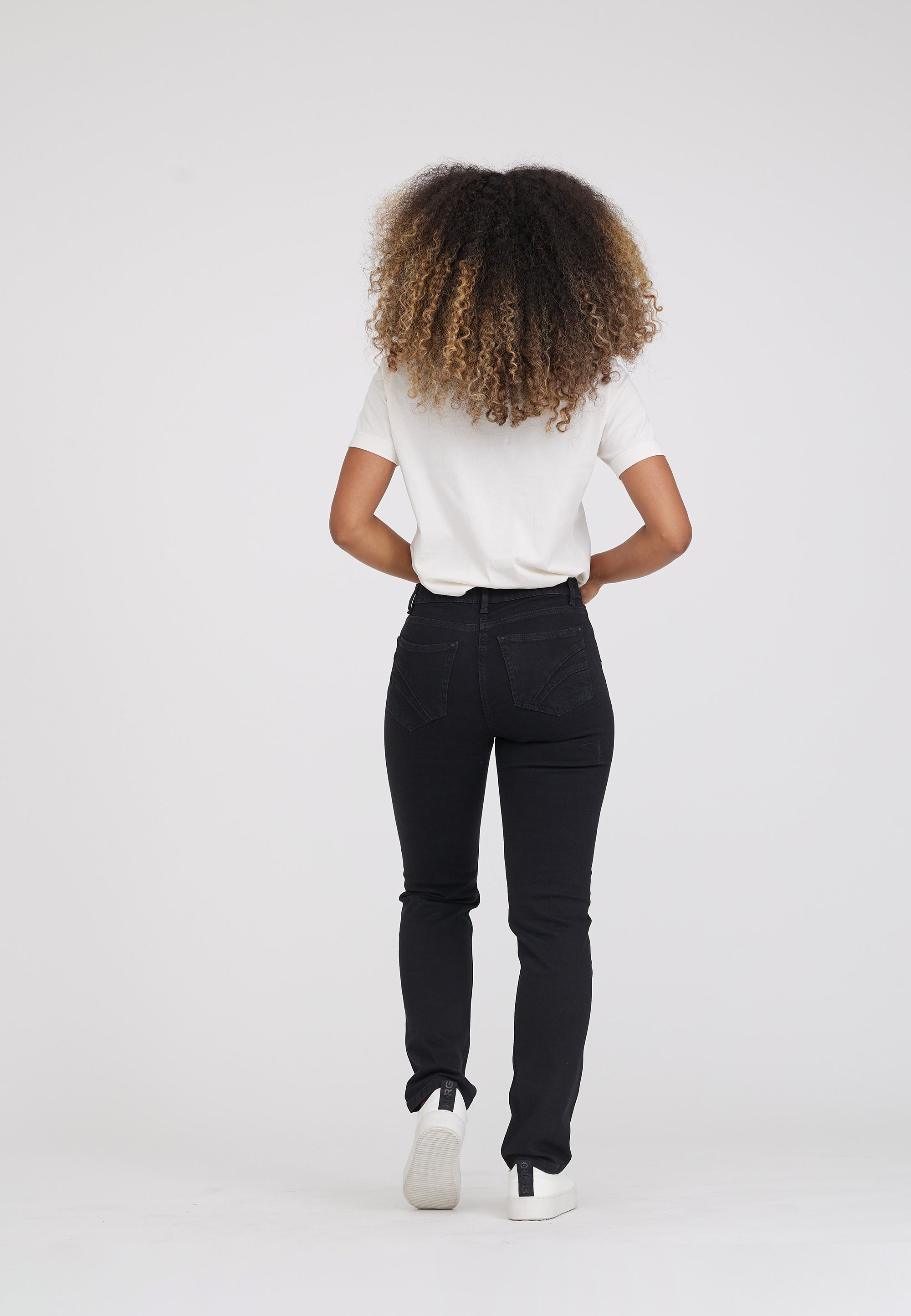 LAURIE  Charlotte Regular - Medium Length - Ecolabel Regular 99520 Washed Black Denim
