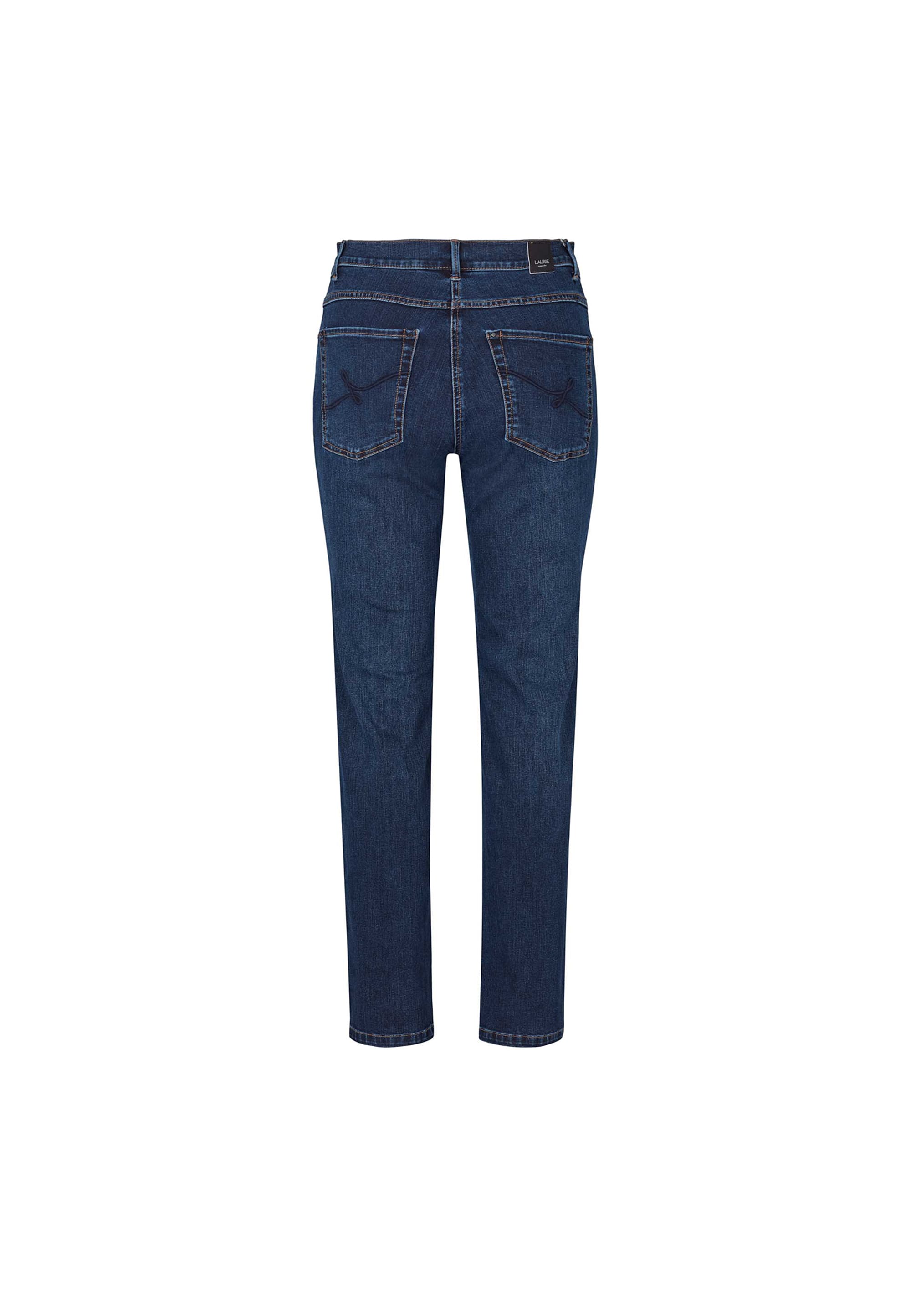 LAURIE  Christie Regular - Medium Length Trousers REGULAR 40510 Washed Dark Blue Denim
