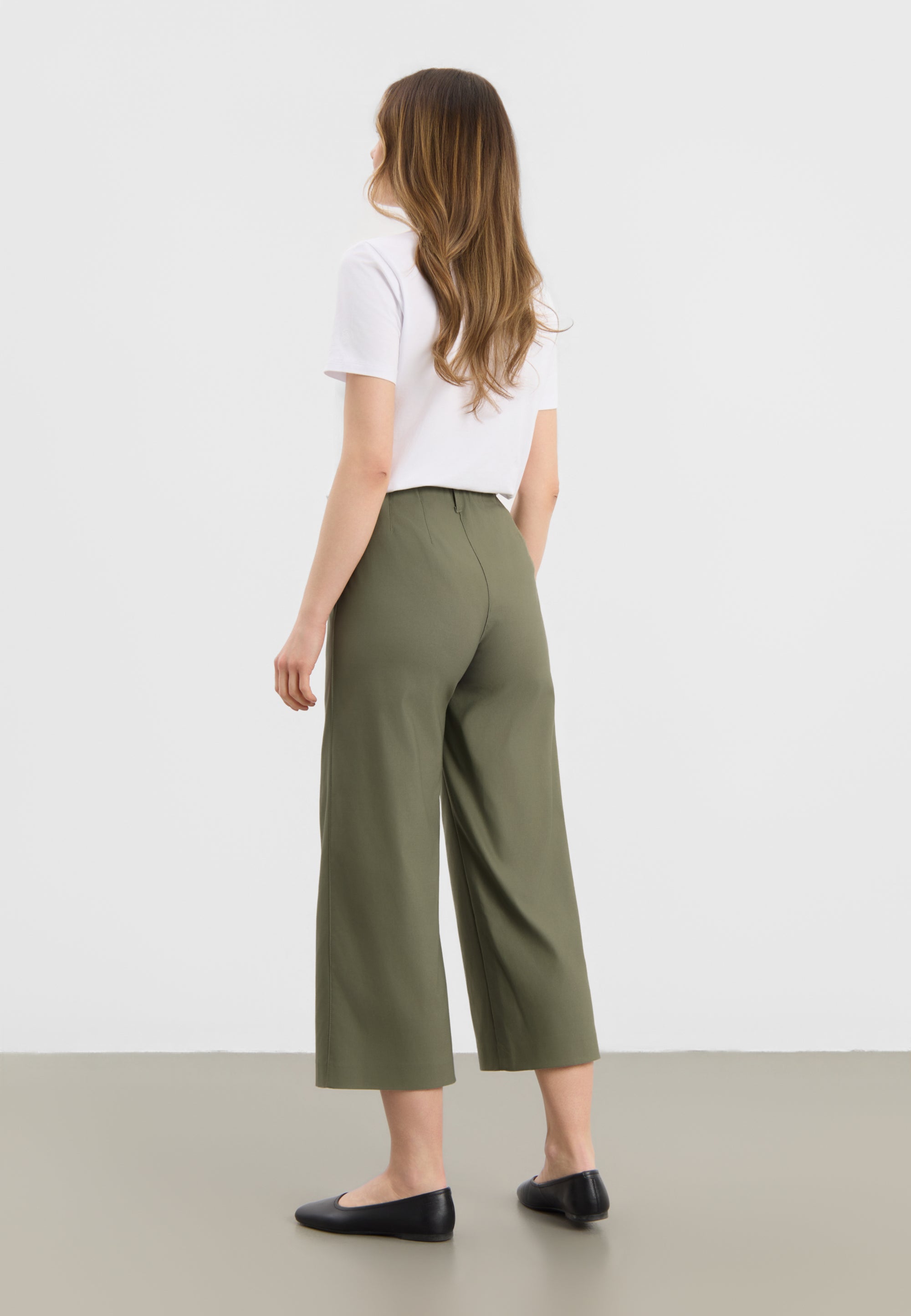 LAURIE Donna Loose - Cropped Loose 55100 Khaki