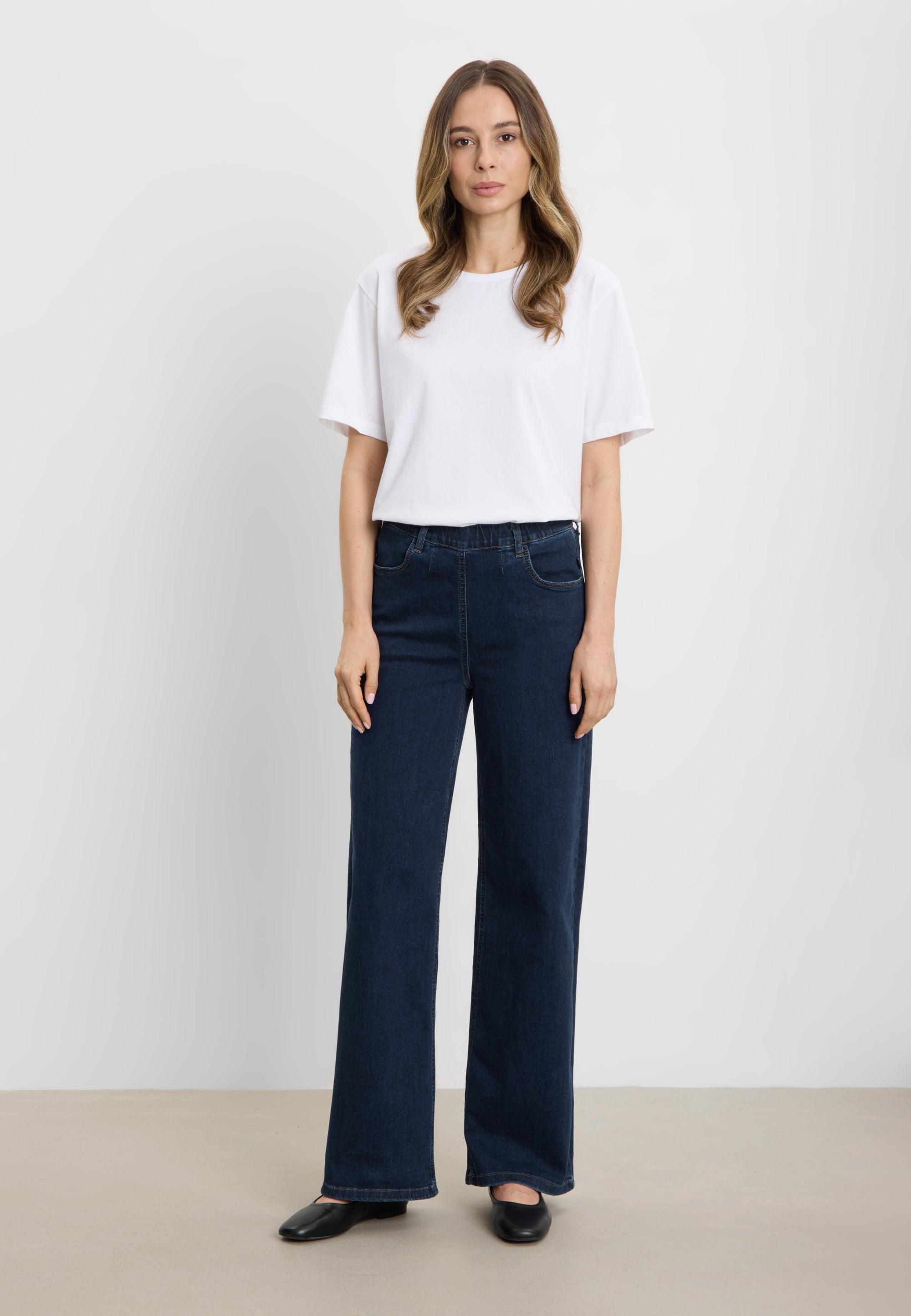 LAURIE Donna Loose - Medium Length Loose 40513 Dark Blue Denim