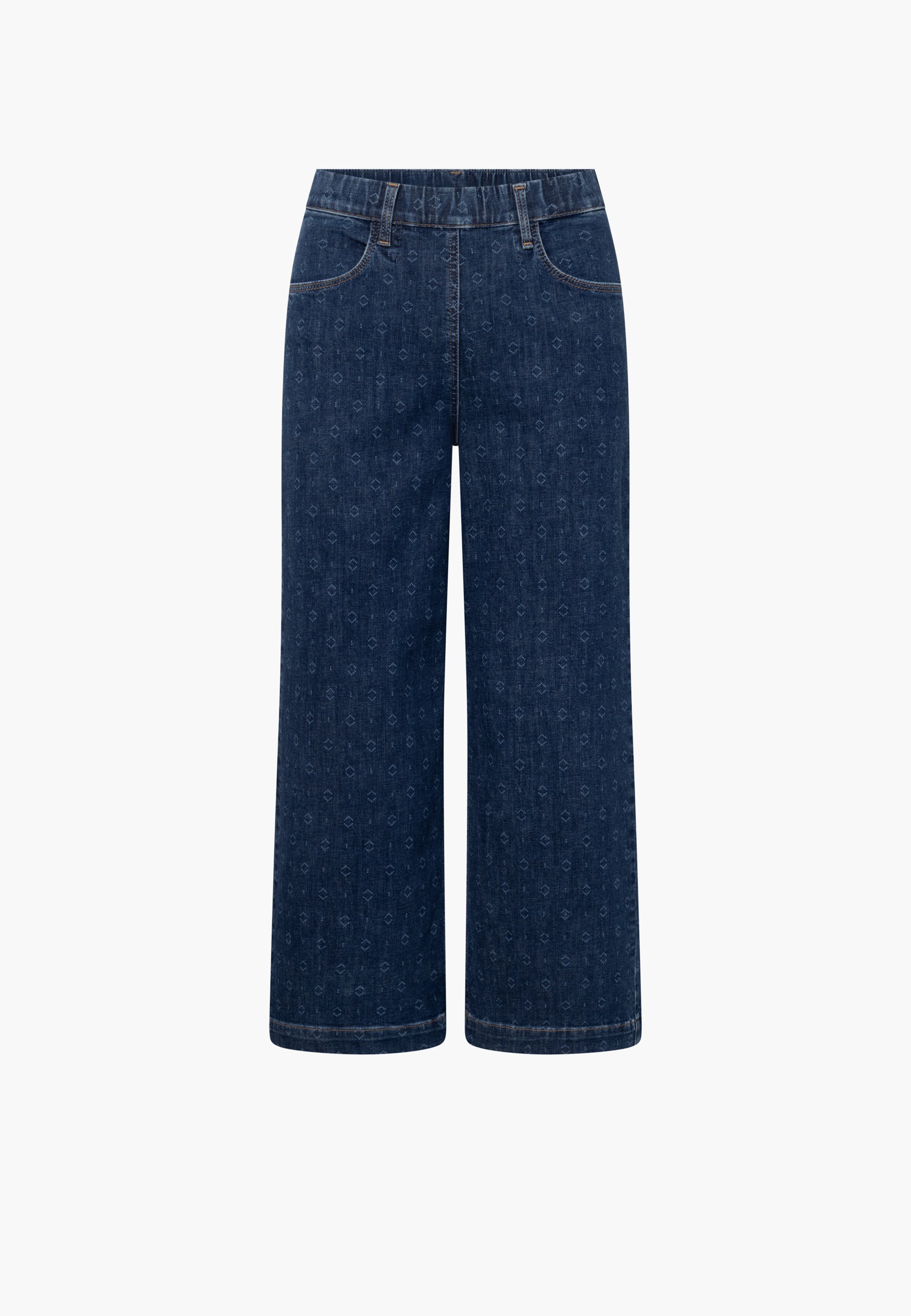 LAURIE Donna Loose - Cropped Loose 49396 Blue sashiko