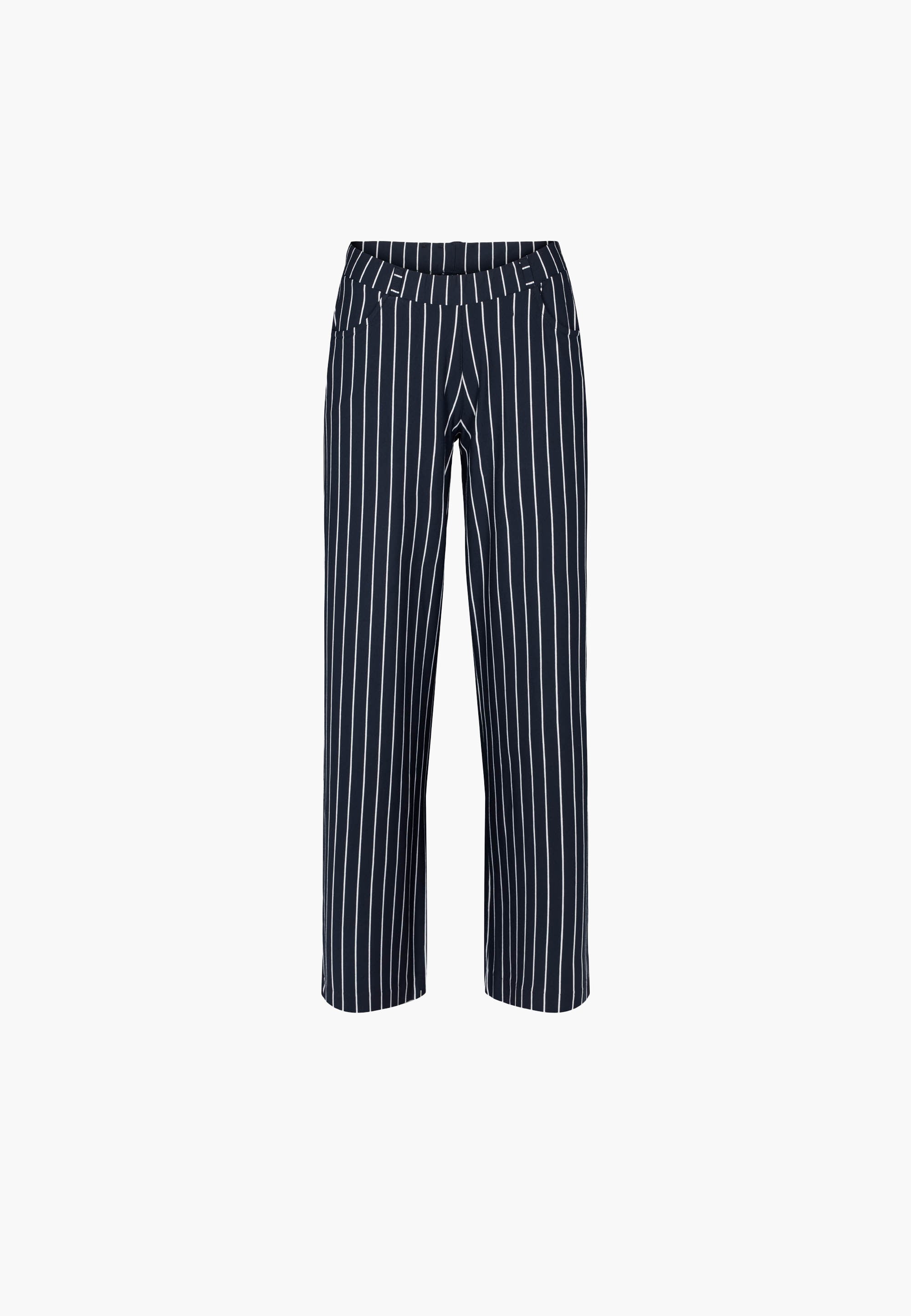 LAURIE  Donna Loose Jersey - Short Length Trousers LOOSE 49222 Navy Stripe