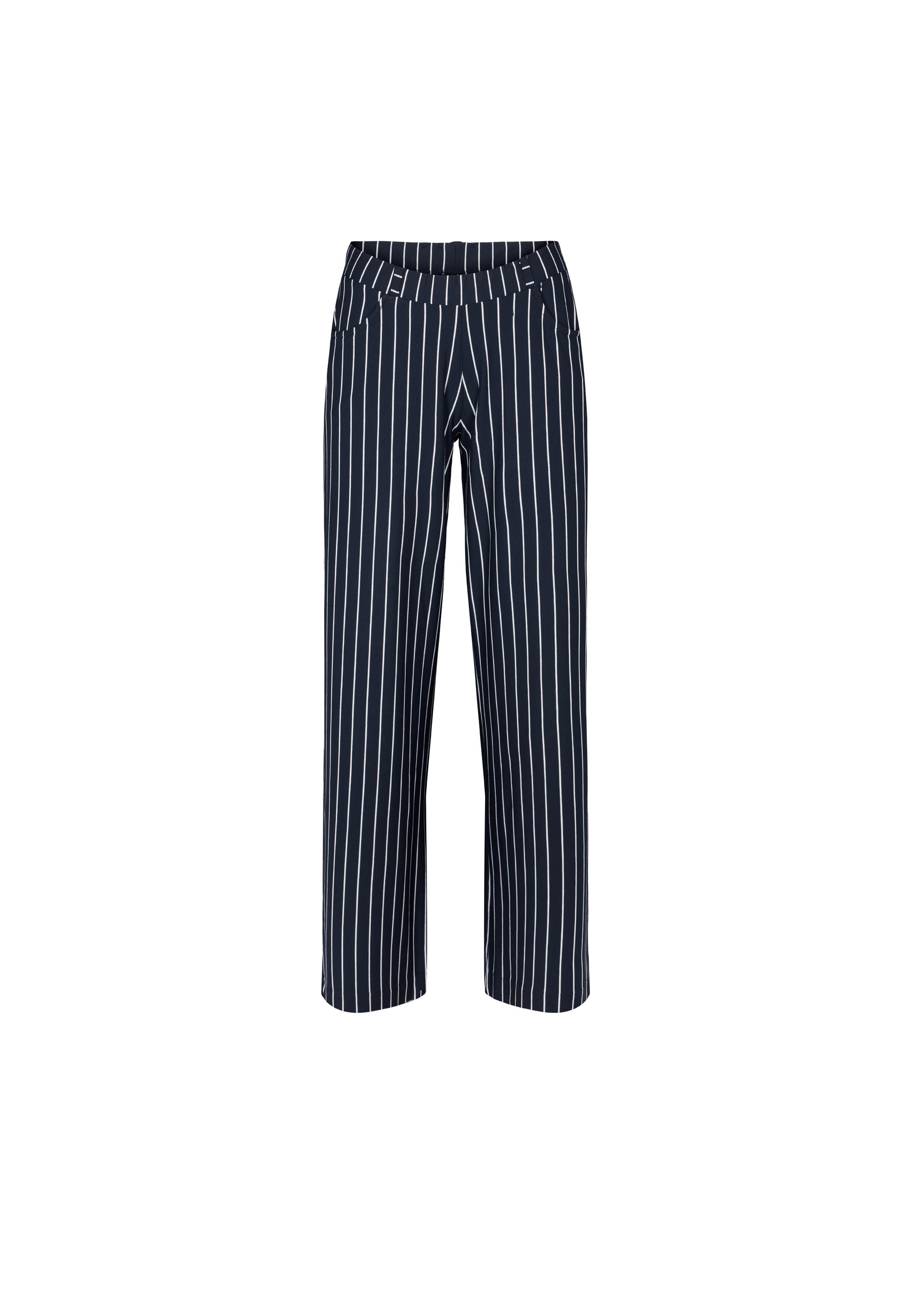 LAURIE Donna Loose Jersey - Short Length Trousers LOOSE 49222 Navy Stripe