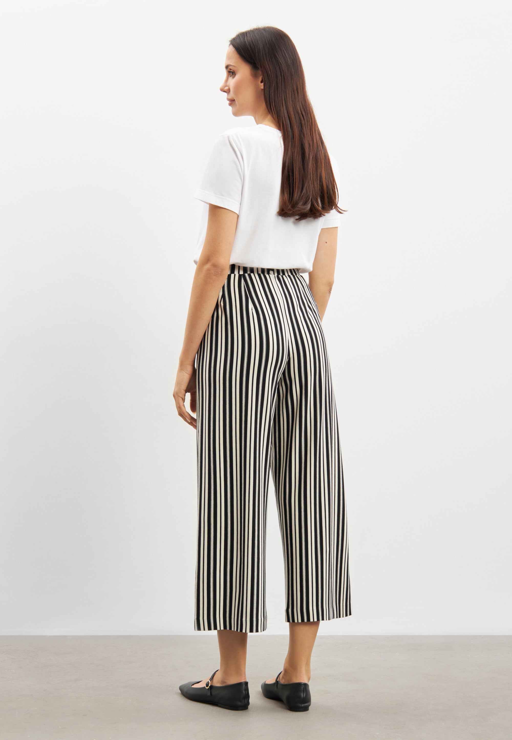LAURIE Donna Loose Jersey Crop Loose 99139 Elegant Stripe