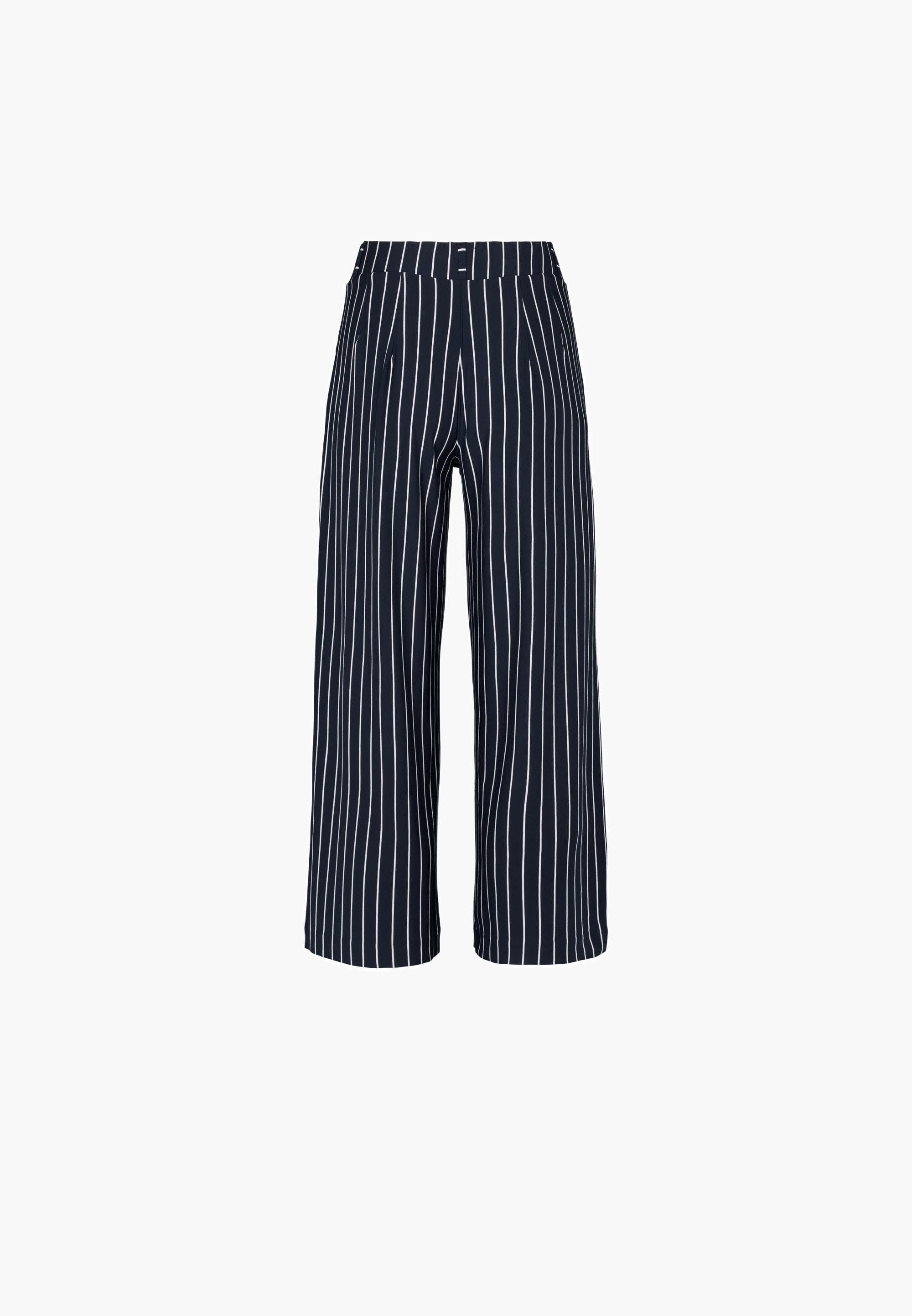 LAURIE  Donna Loose Jersey Crop Loose 49222 Navy Stripe