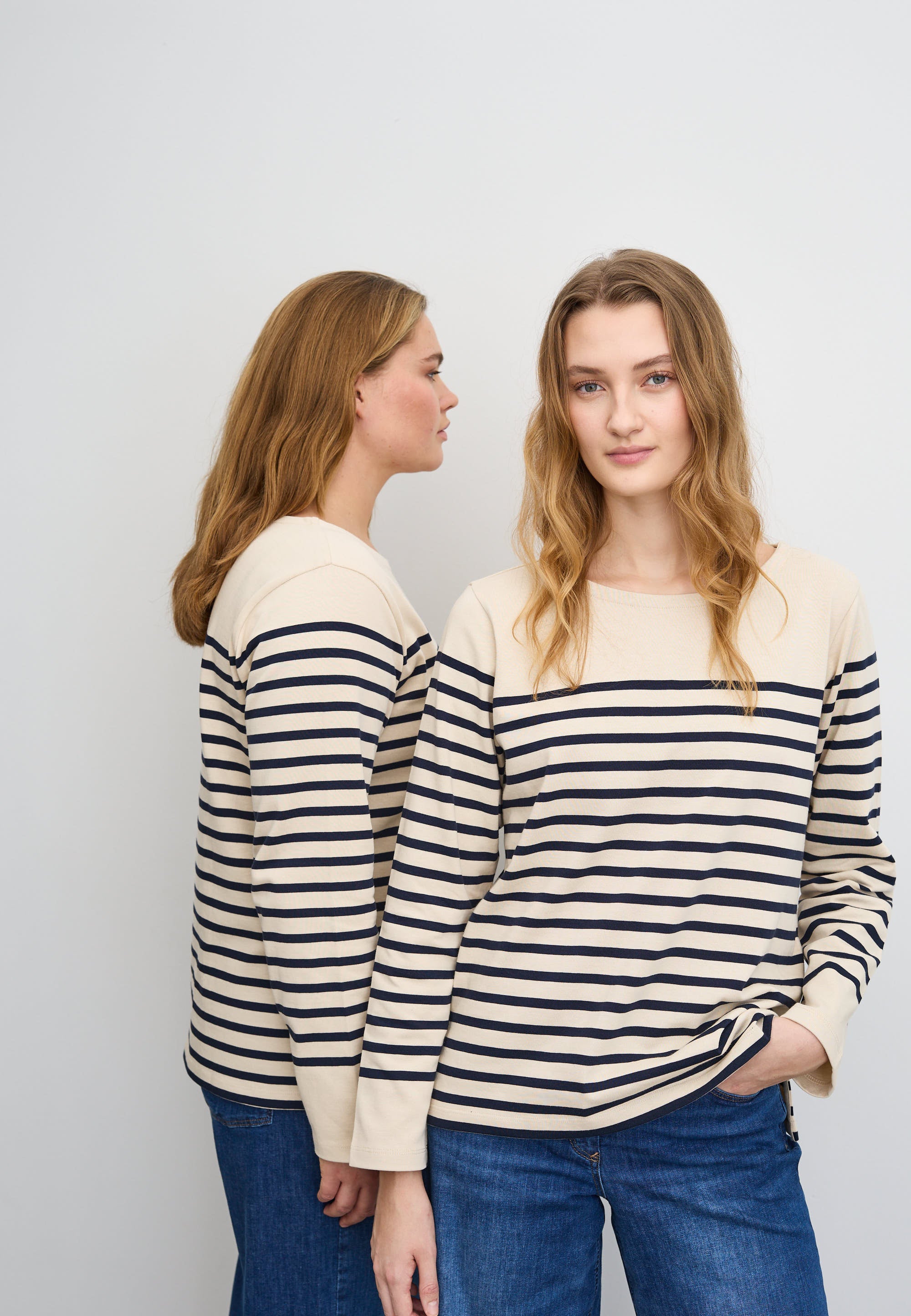 LAURIE Gabrielle Breton Shirt LS Sweatshirts 13049 Birch Stripe