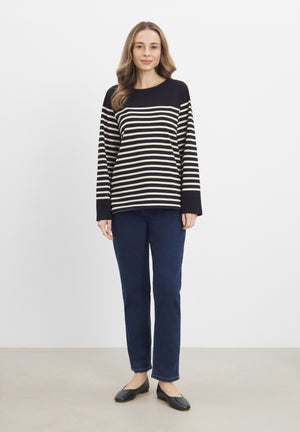 Gabrielle Breton Shirt LS - Black Birch Stripe