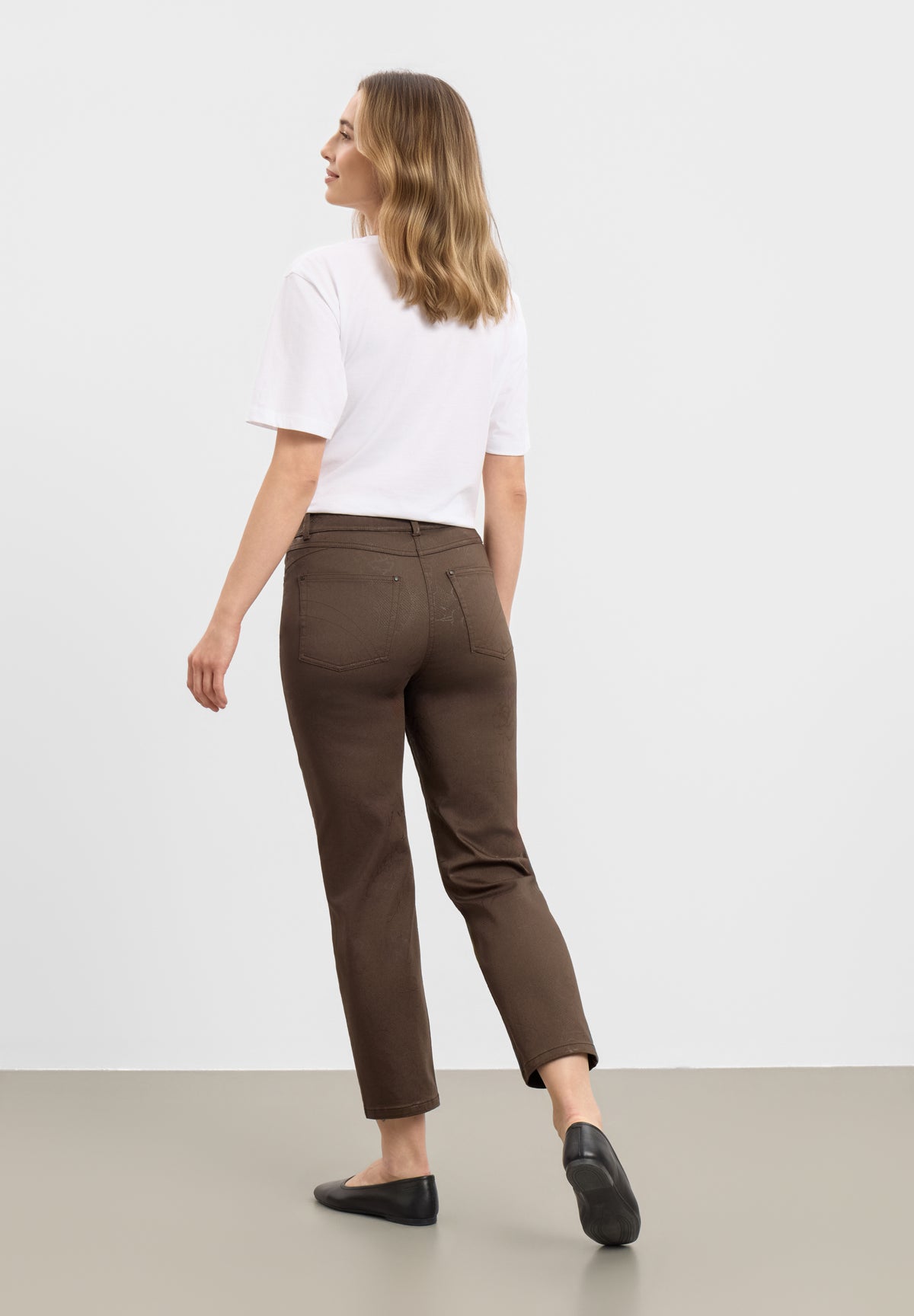 LAURIE Hannah Regular - Extra Short Length Regular 88142 Brown Bloom Print