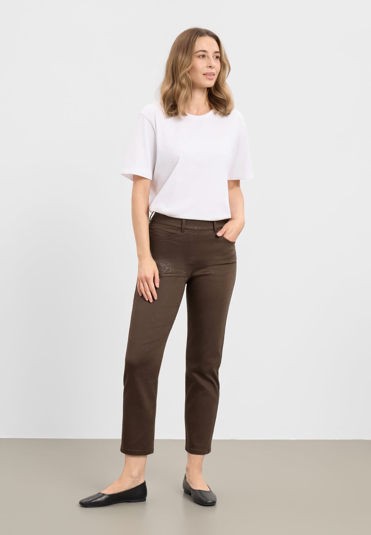 LAURIE Hannah Regular - Extra Short Length Regular 88142 Brown Bloom Print