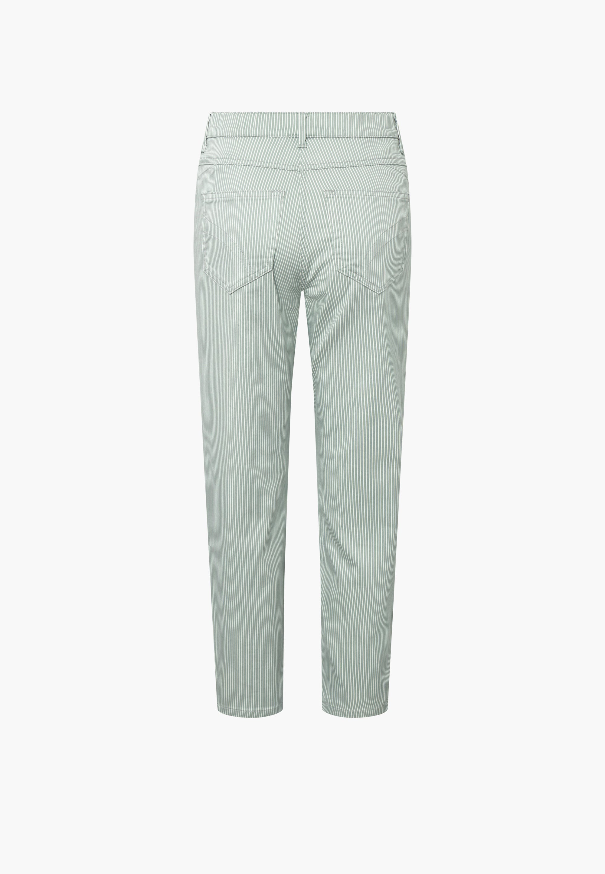 LAURIE  Hannah Regular - Extra Short Length Trousers REGULAR 51397 Sage Stripe