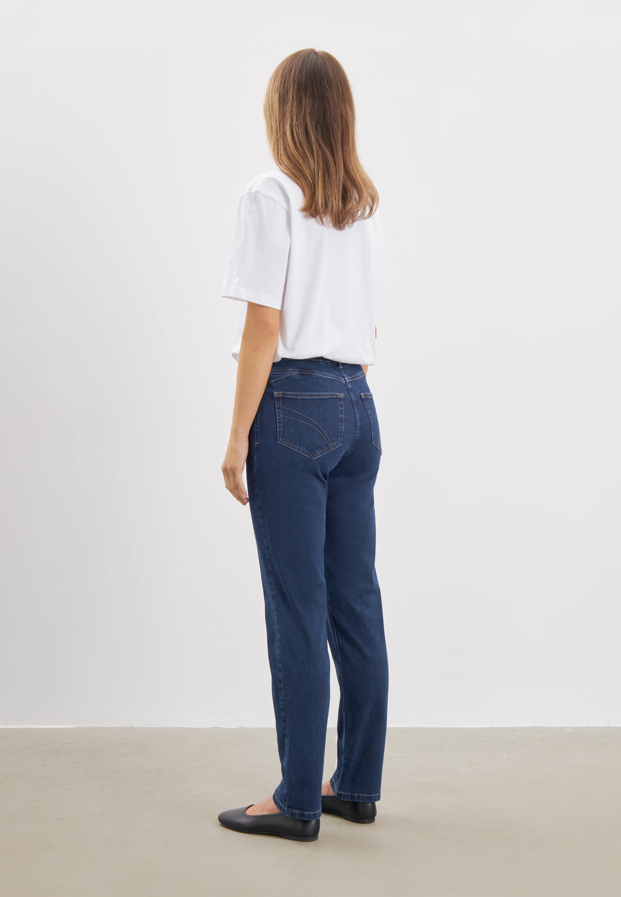 LAURIE Hannah Regular - Medium Length Trousers REGULAR 40513 Dark Blue Denim