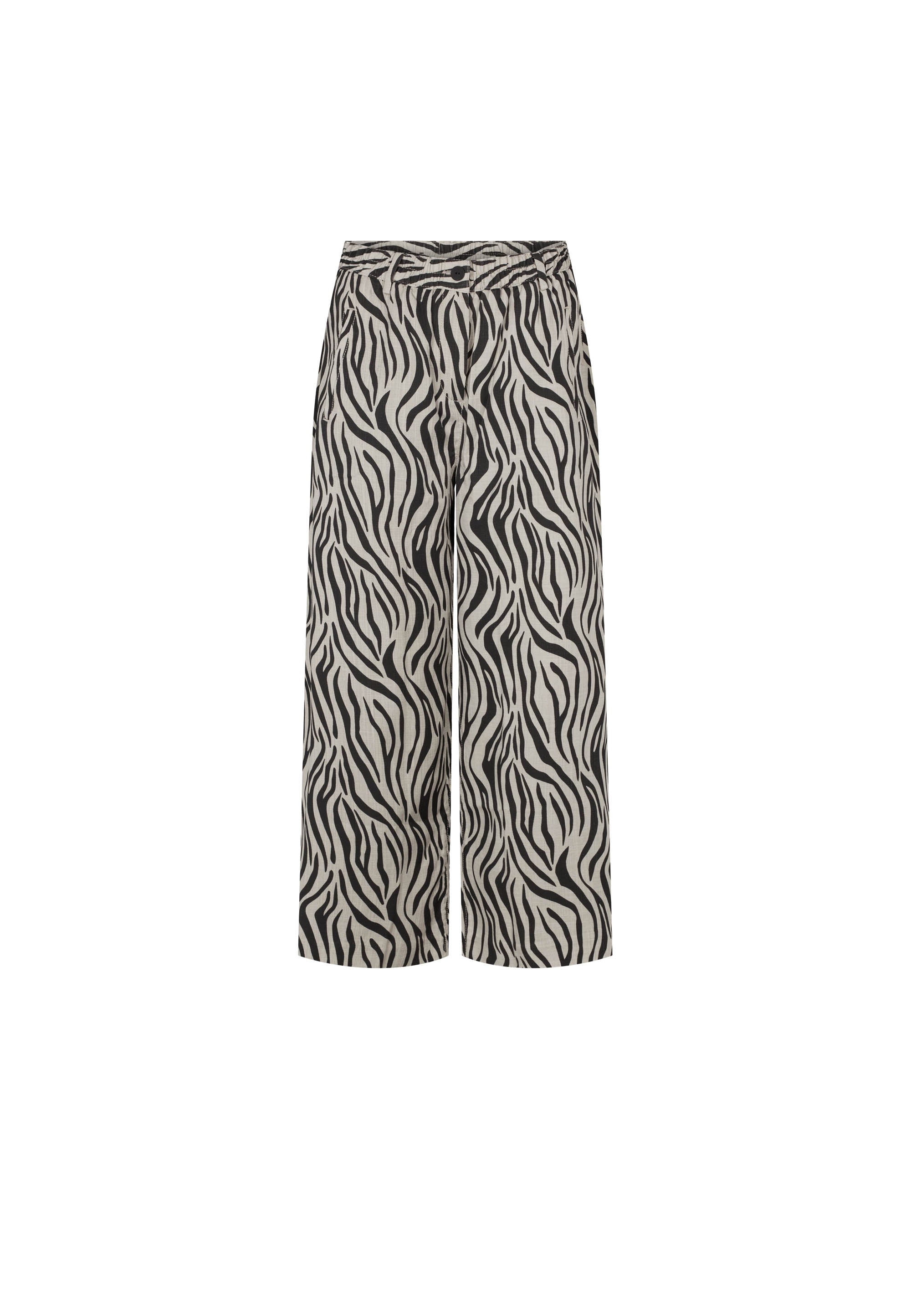 LAURIE Hilde Loose Crop Trousers LOOSE 25010 Grey Sand Print