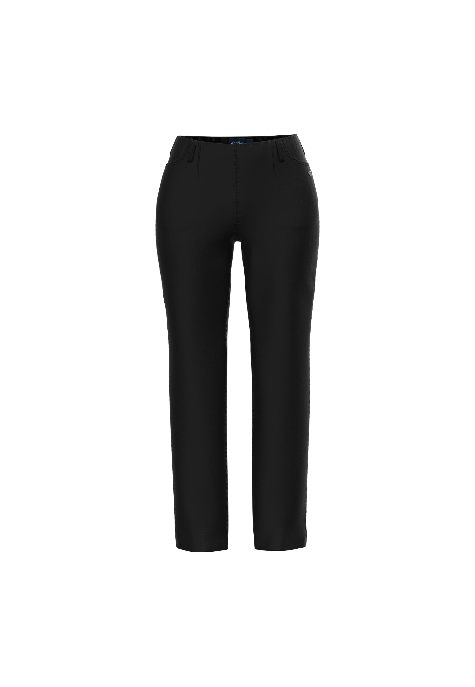 LAURIE Kelly Regular - Medium Length Trousers REGULAR 99971 Black Brushed