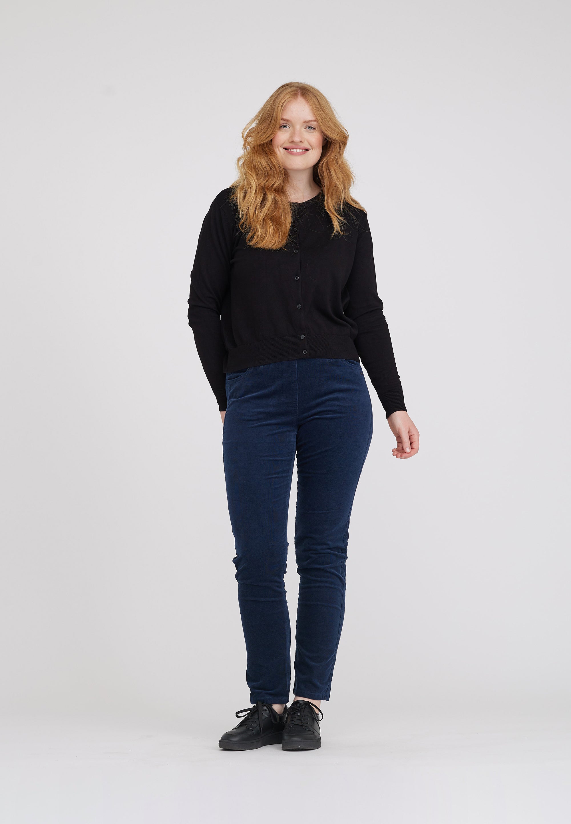 LAURIE Kelly Regular Corduroy - Medium Length Regular 49000 Navy