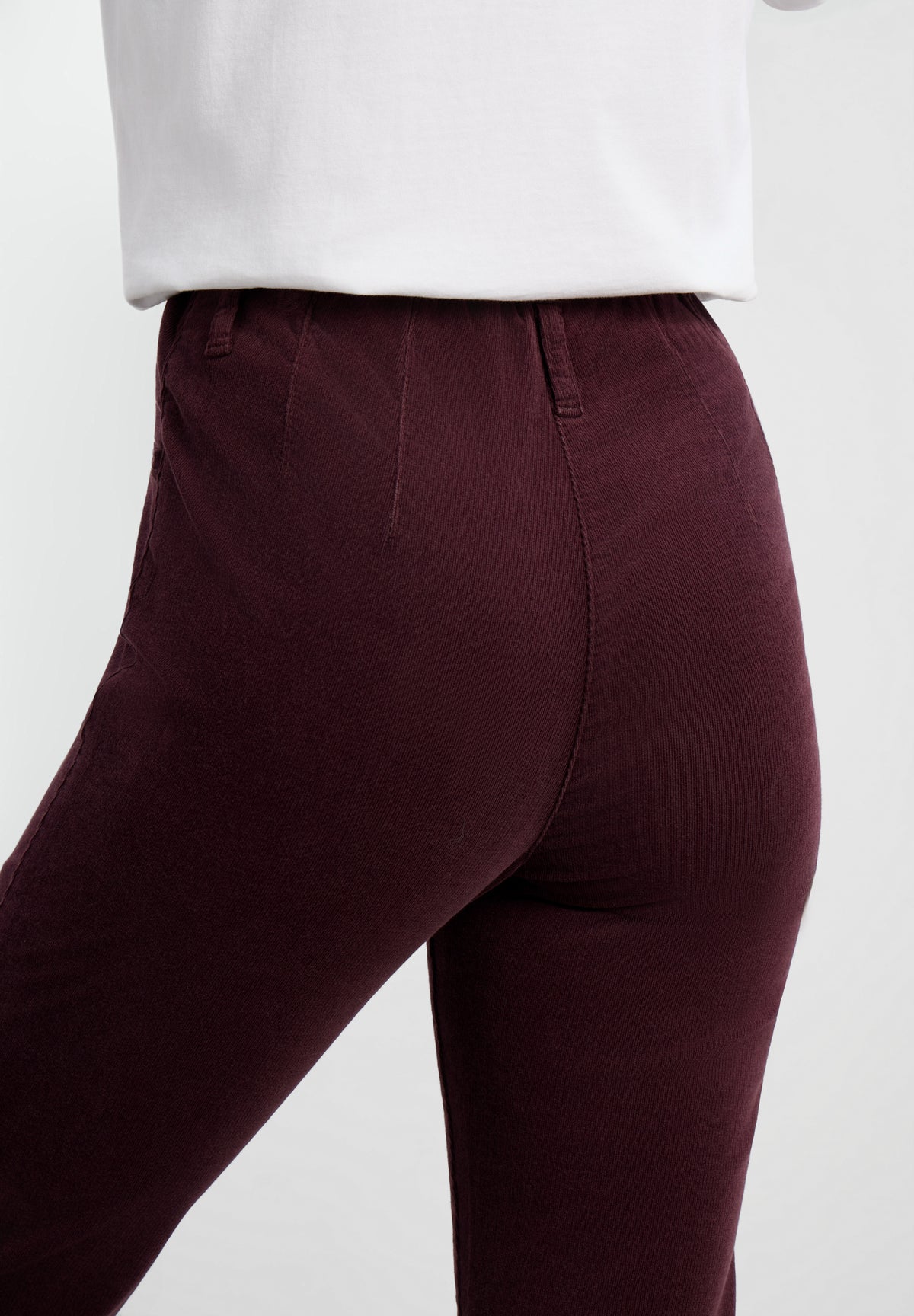 LAURIE Kelly Regular Corduroy - Medium Length Regular 68000 Dark Plum