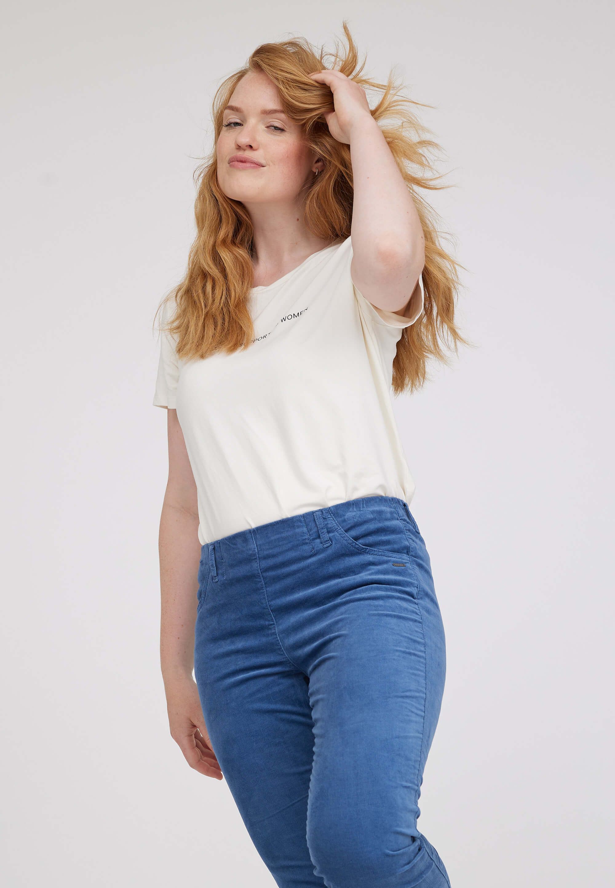 LAURIE Kelly Regular Corduroy - Short Length Regular 47000 Nordic Blue