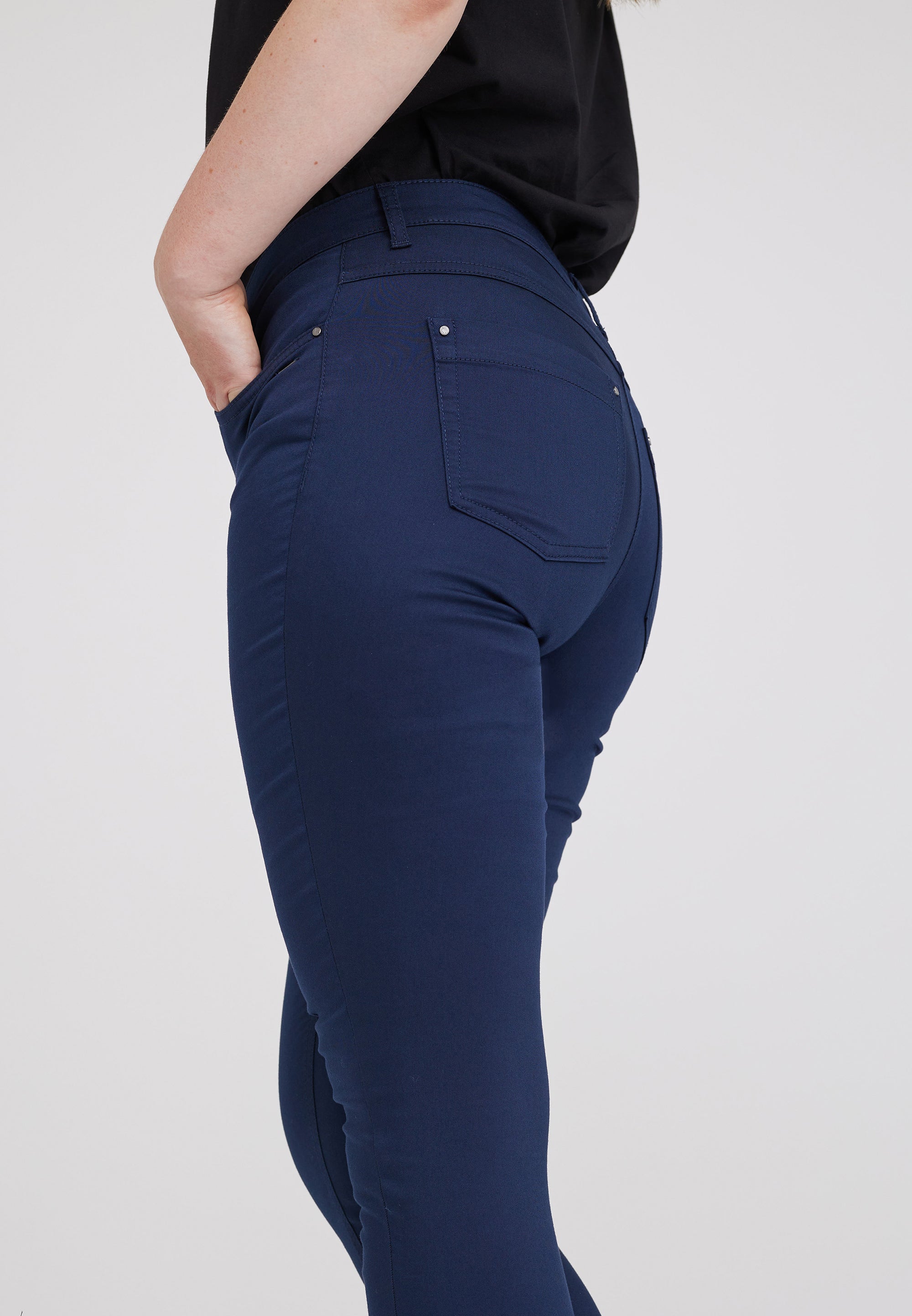 LAURIE  Laura Slim - Medium Length Trousers SLIM 49000 Navy