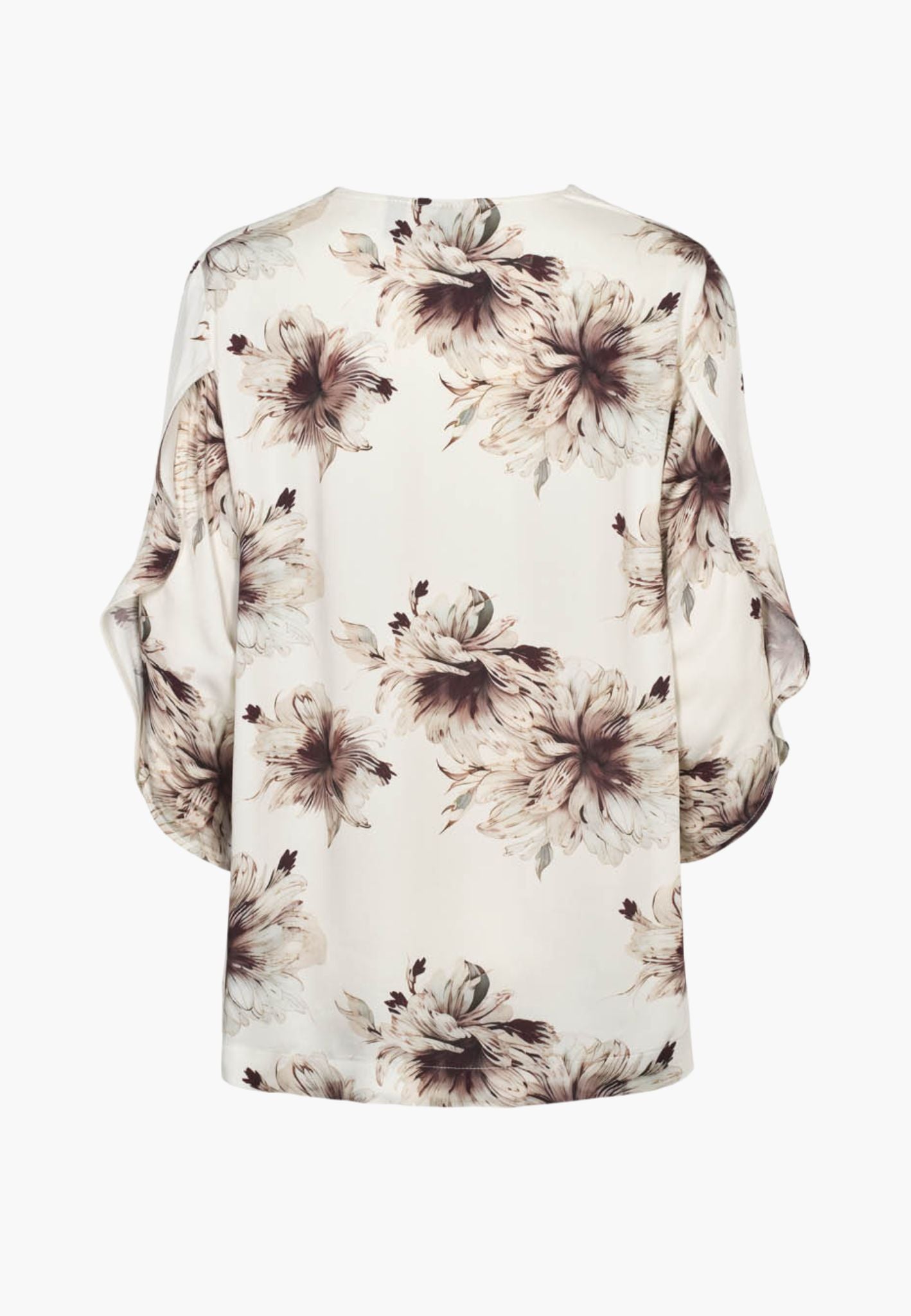 LAURIE Nelly Blouse - 3/4 Sleeves Relaxed 68013 Bloom Plum Print
