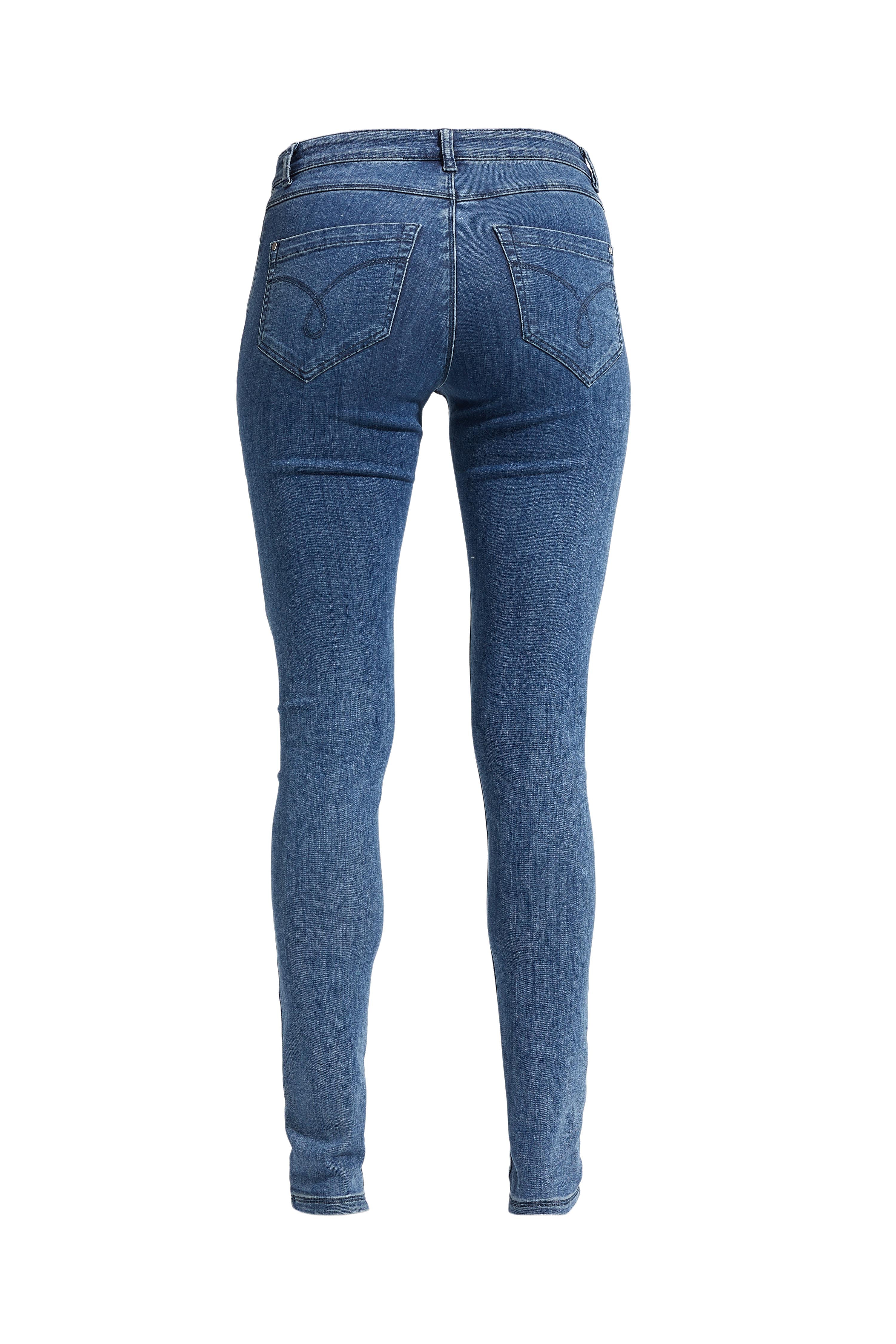 LAURIE  Olivia Skinny - Medium Length Skinny 45504 Medium Blue Denim