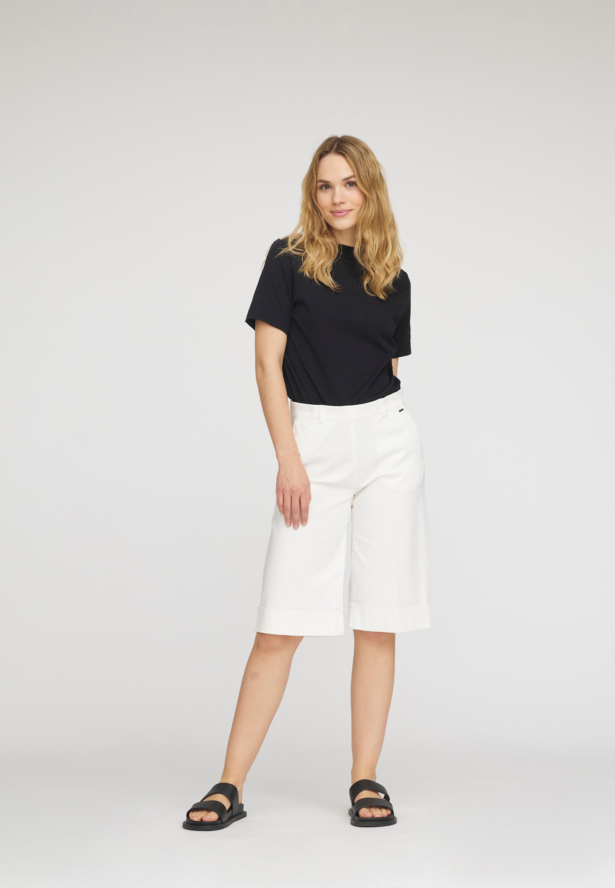 LAURIE  Phoebe Turn-Up Loose Shorts Trousers LOOSE 12000 Ivory