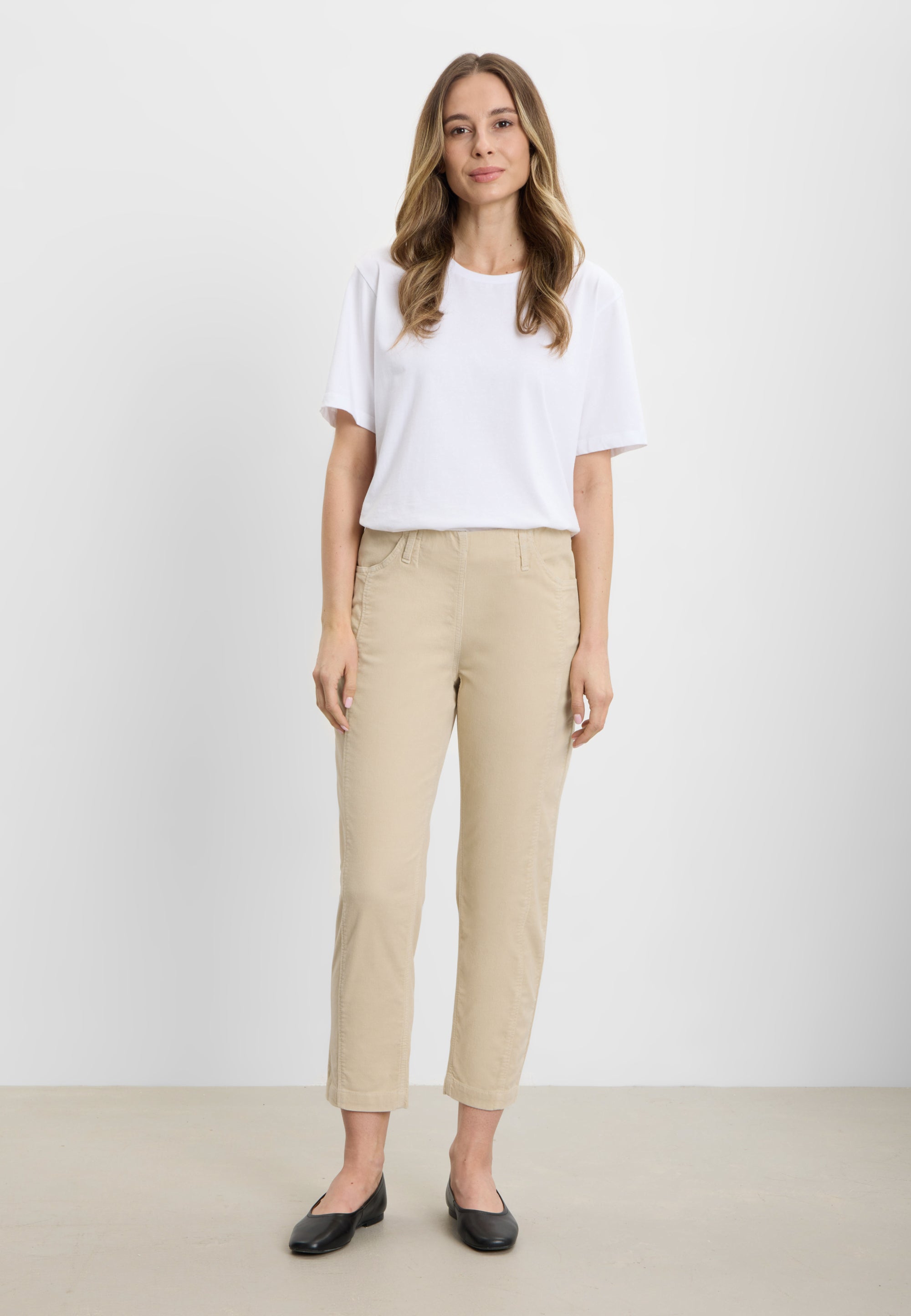 LAURIE Piper Pure Regular Corduroy - Cropped Regular 13000 Birch