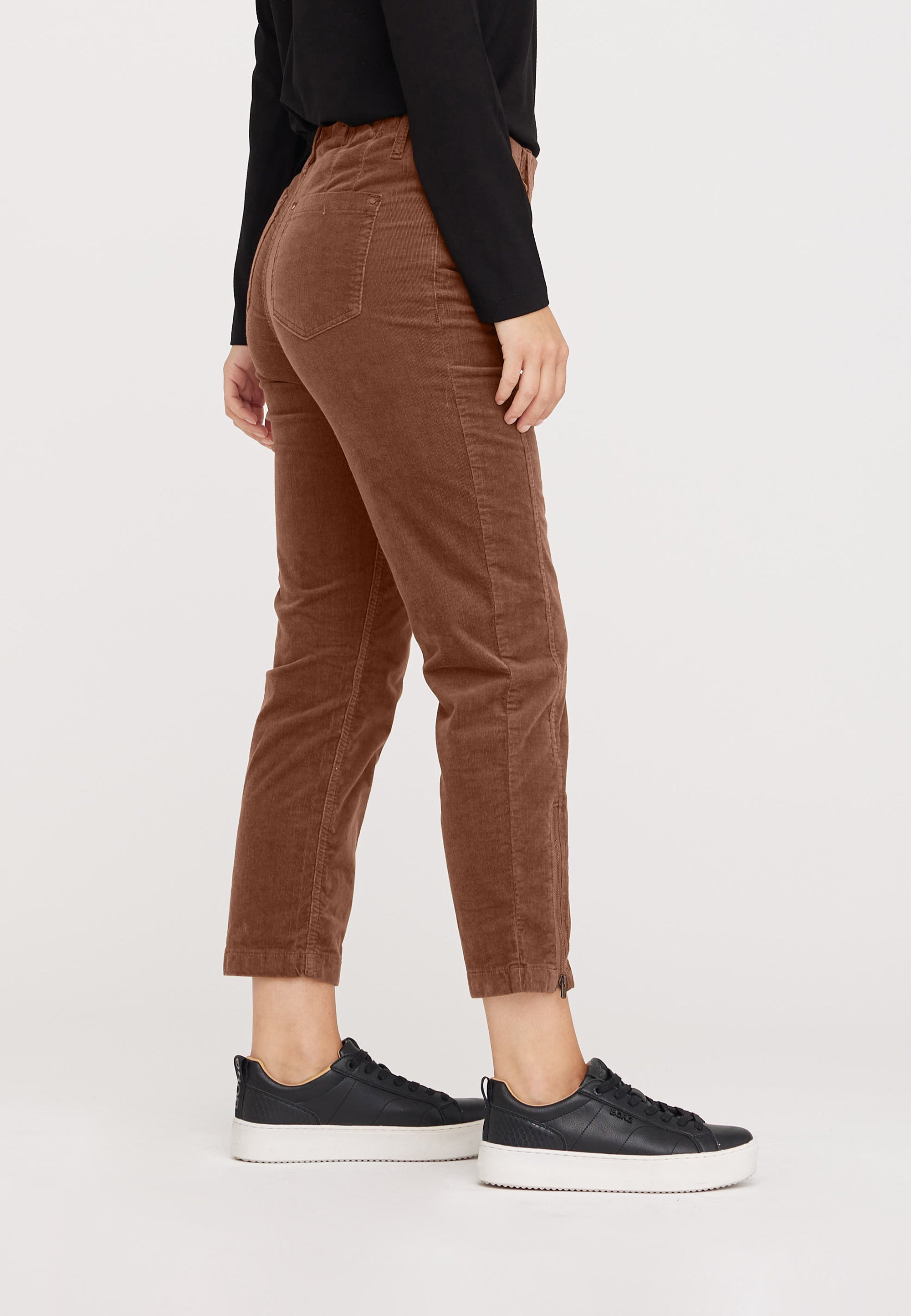 LAURIE Piper Regular corduroy Crop Regular 84100 Chocolate Chip
