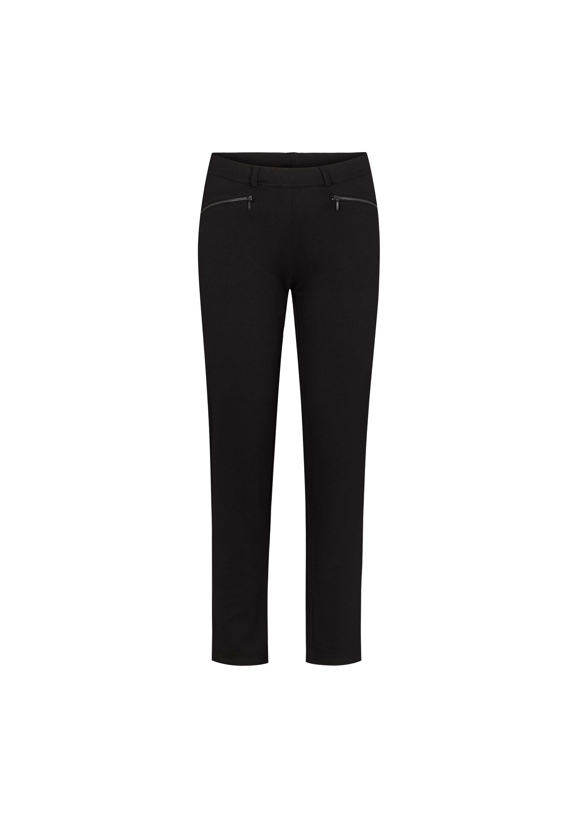 LAURIE Rylie Regular - Medium Length Trousers REGULAR 99143 Black brushed