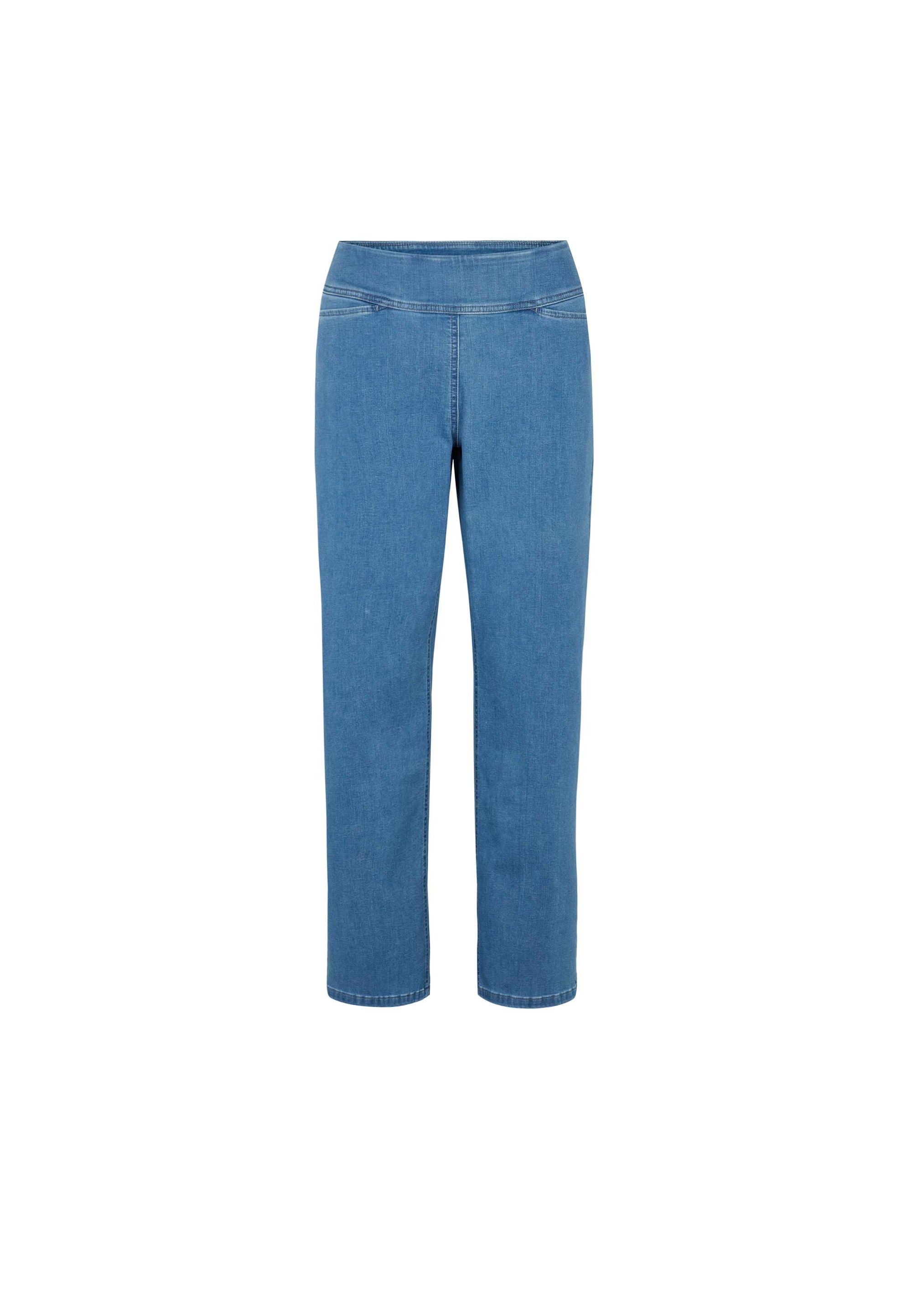LAURIE Thea Straight - Short Length Trousers STRAIGHT 49350 Light Blue Denim